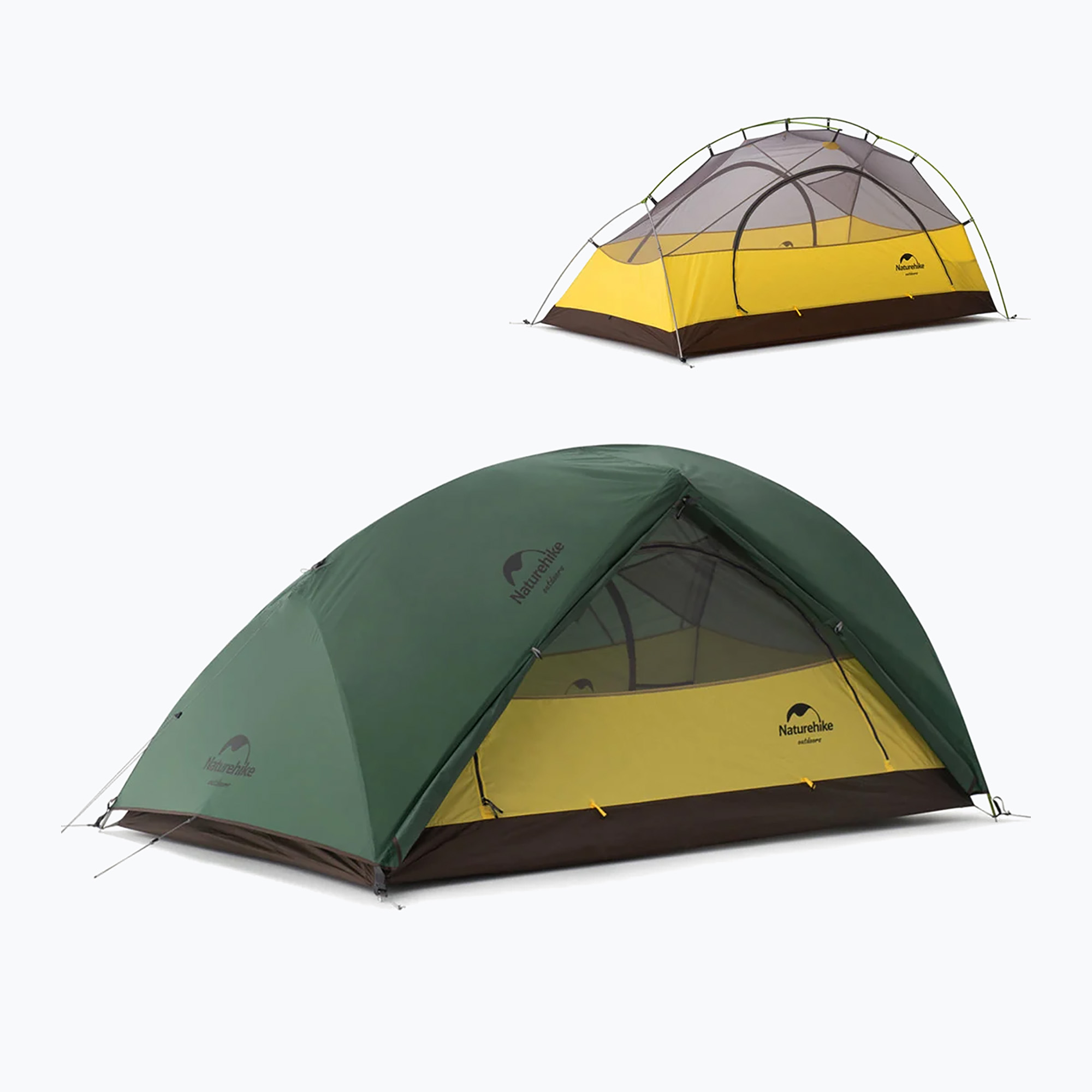 Cort de trekking pentru 2 persoane  Naturehike Star River 2 forest green