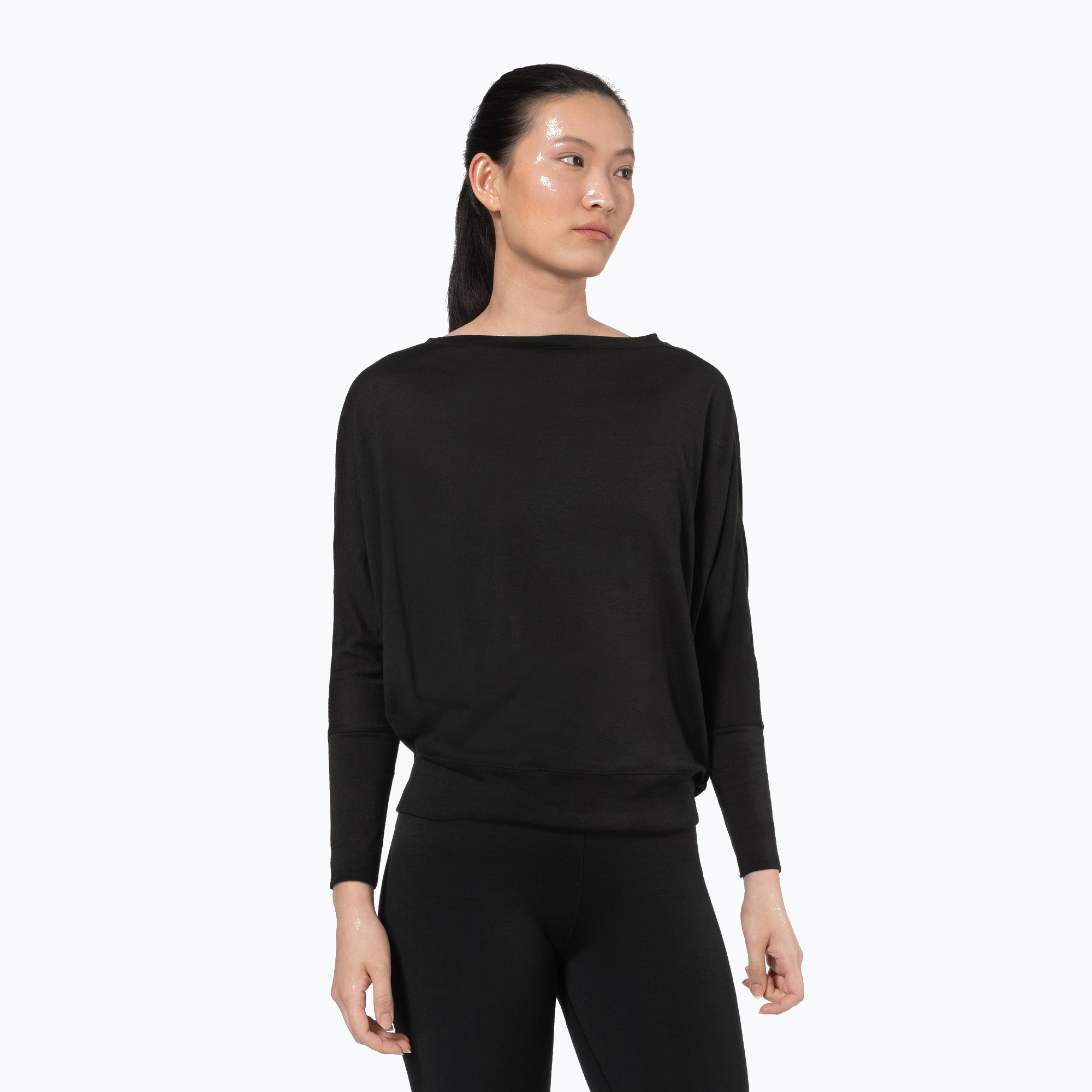 Longsleeve damski super.natural Kula Top jet black 