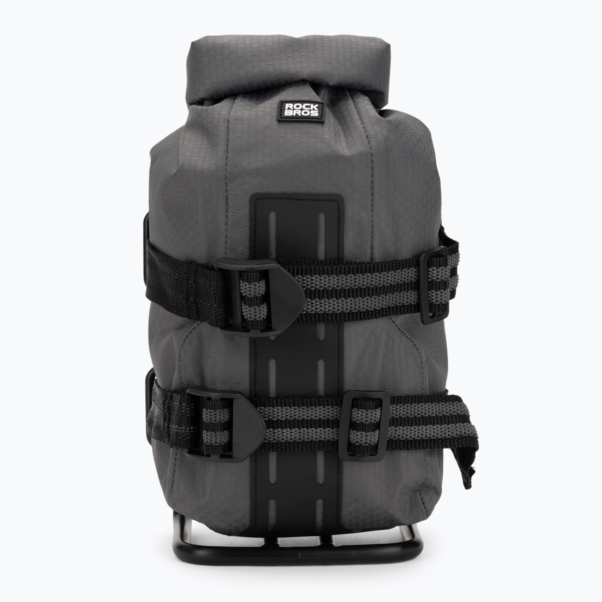Geantă și bagaj pentru furca bicicletei Rockbros Front Fork Rack Fork Bag grey/black