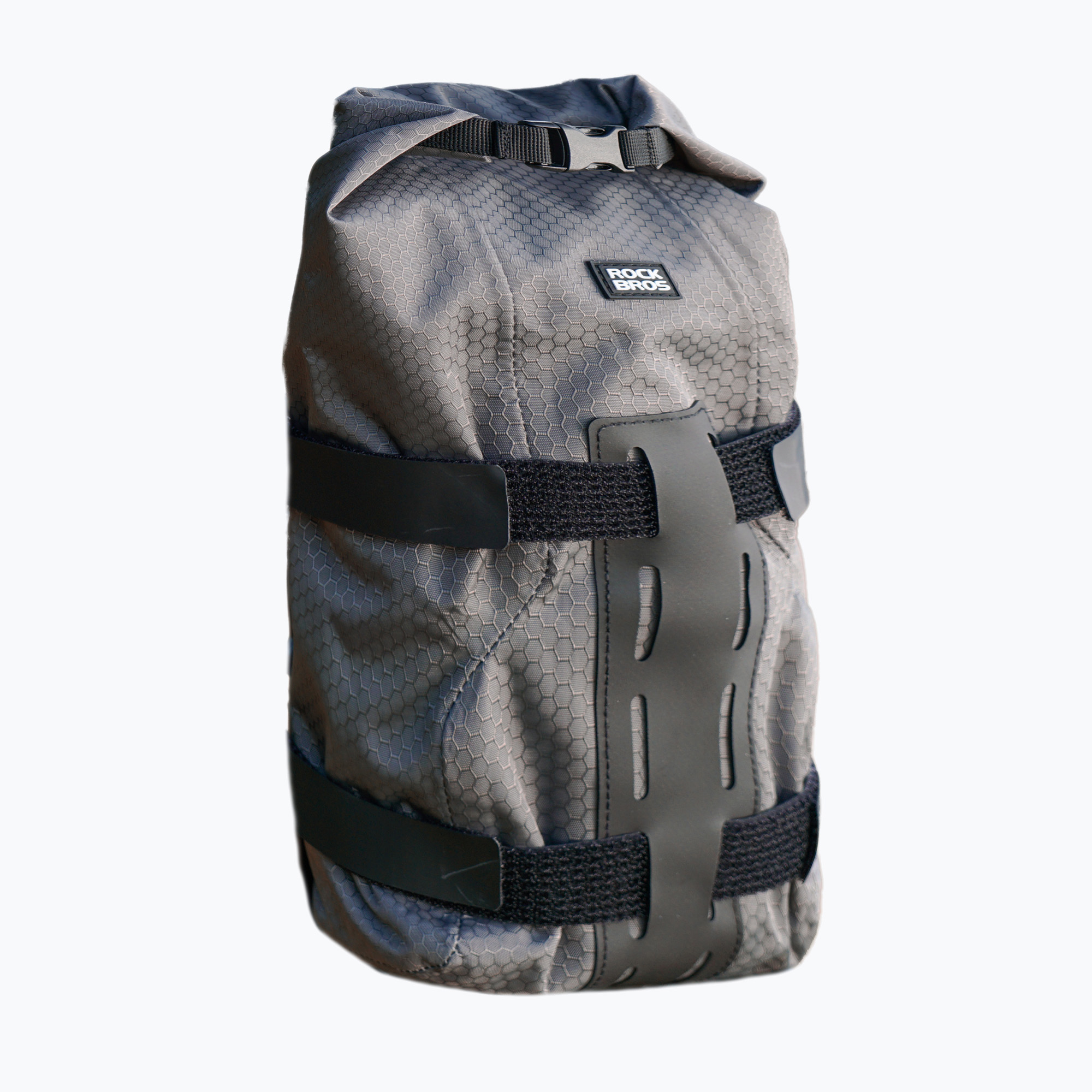 Geantă și bagaj pentru furca bicicletei Rockbros Front Fork Rack Fork Bag grey/black