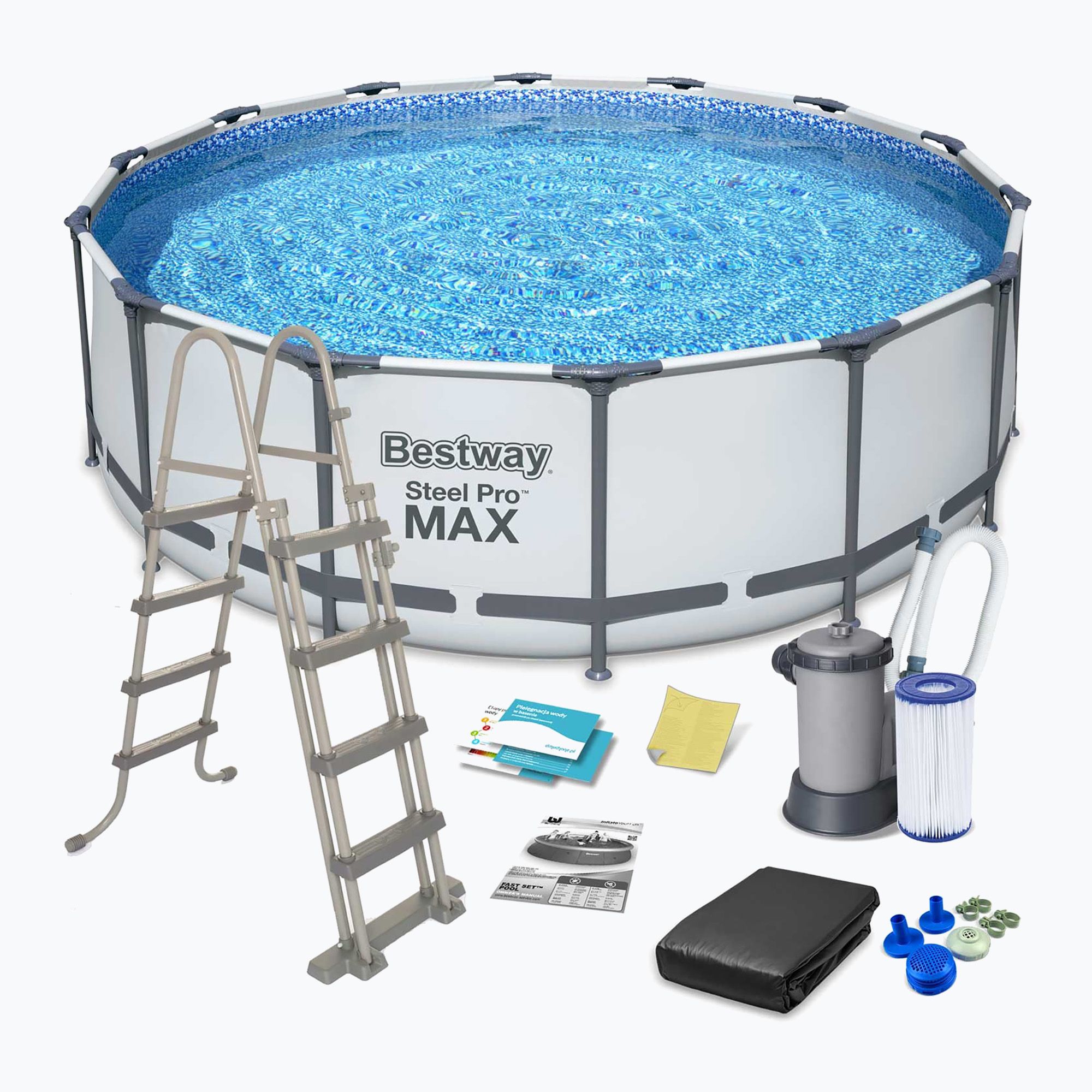 Bestway Steel Pro Max Pool Set 5612Z 488 x 122 cm sivá (Steel Pro Max Pool Set 5612Z)