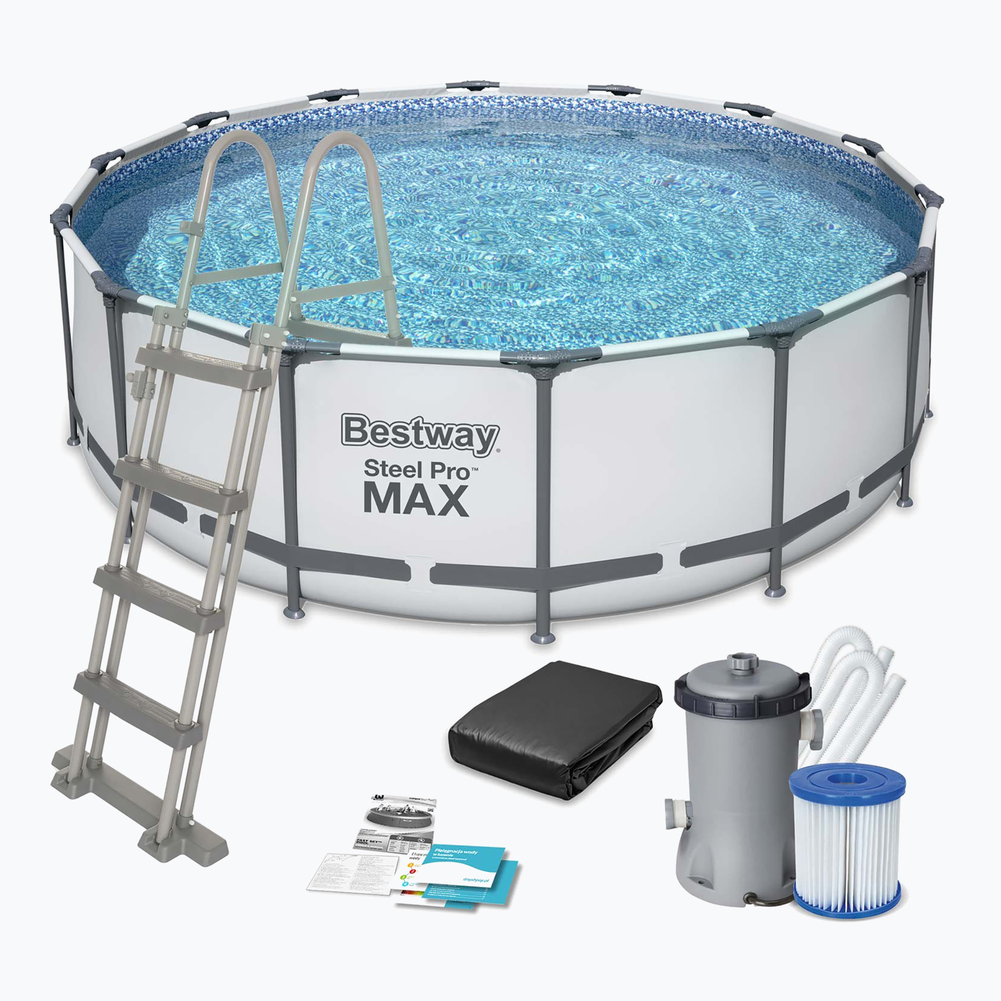 Bestway Steel Pro Max Pool Set 457 x 122 cm grey (15' x 48"/4.57m x 1.22m)