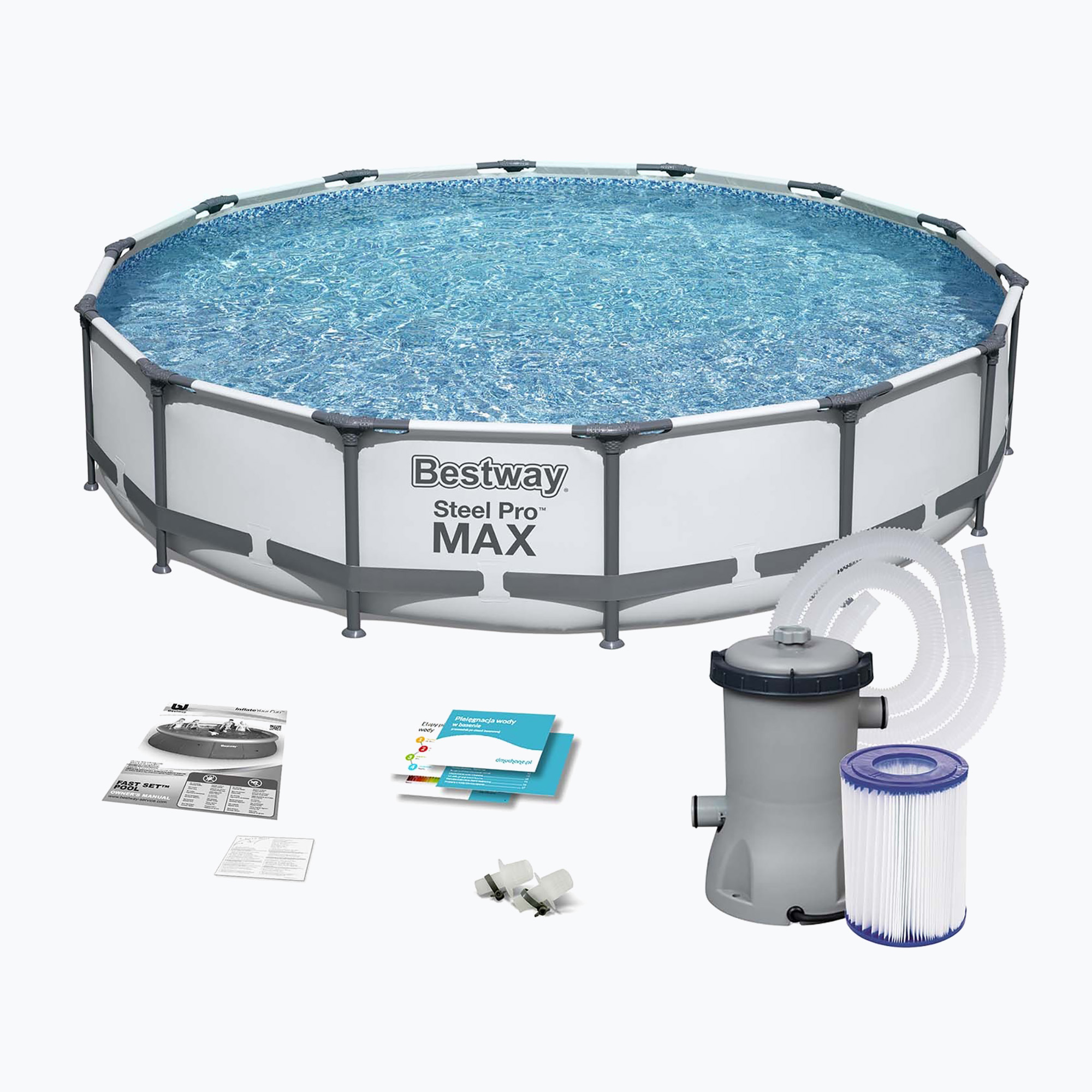 Сглобяем басейн Bestway Steel Pro Max Pool Set 427 x 84 cm сив