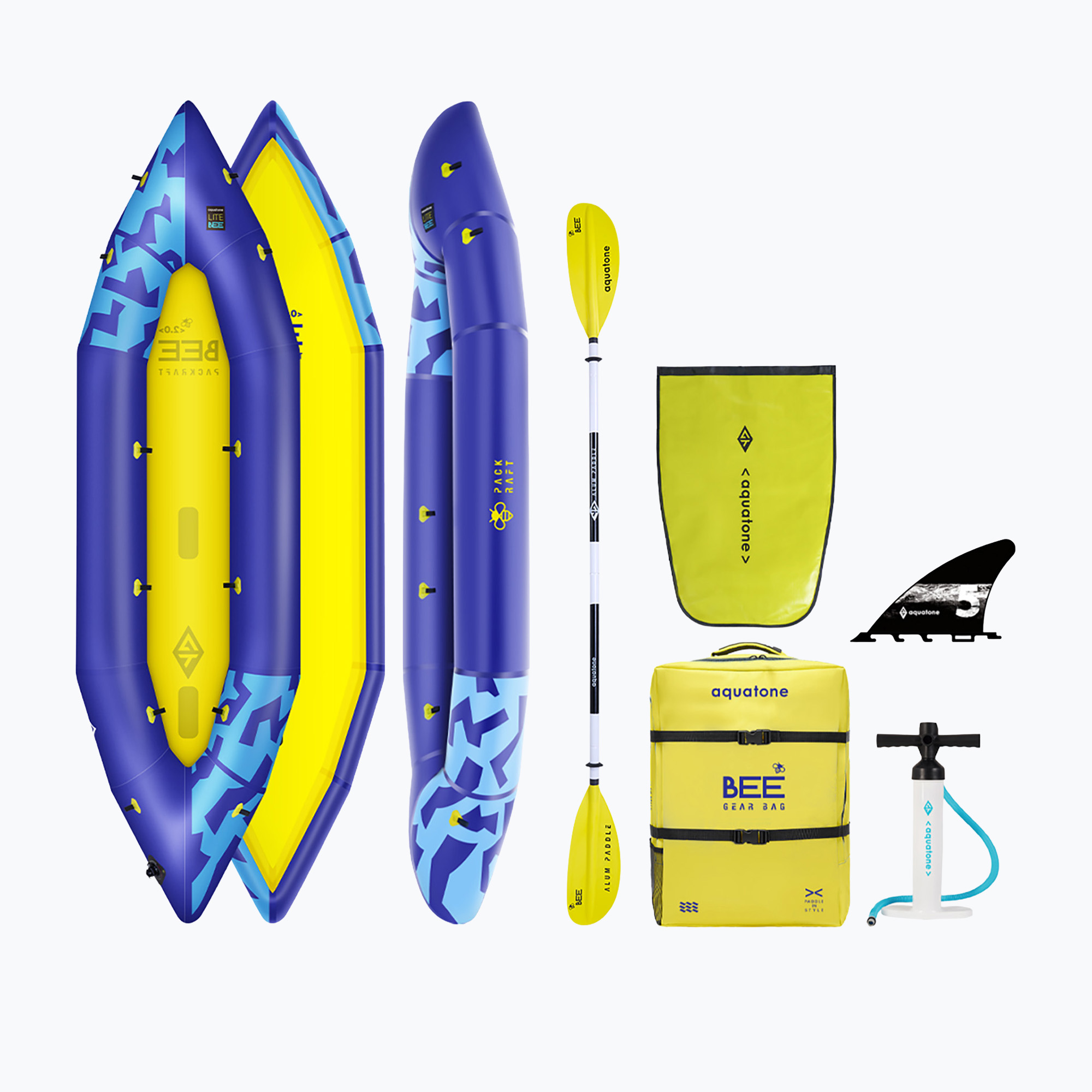 Надуваем каяк 2-местен Aquatone Bee Inflatable Pack Raft 11'8
