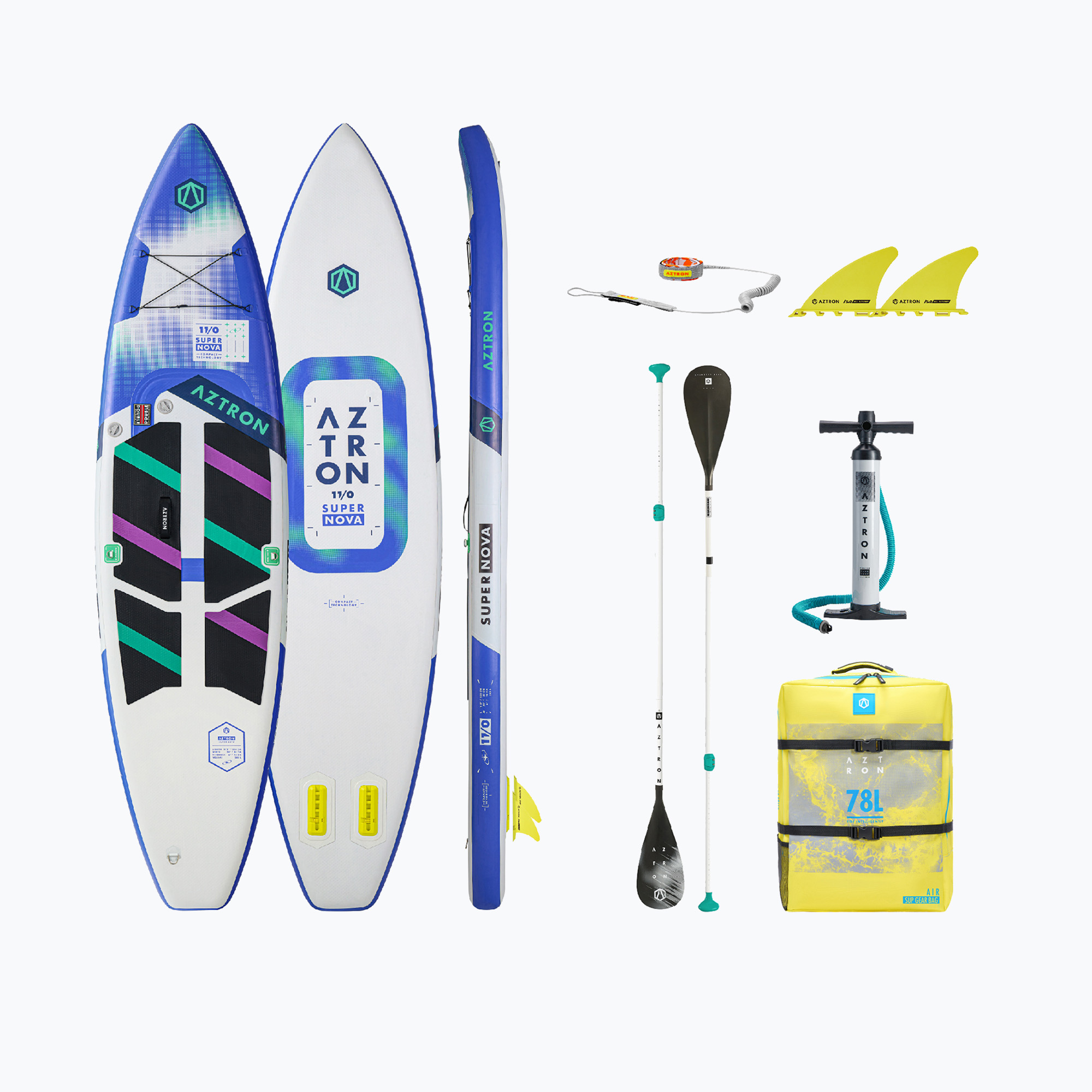 Zestaw deska SUP pompowana Aztron Super Nova 3.0 Compact/Touring 11'0