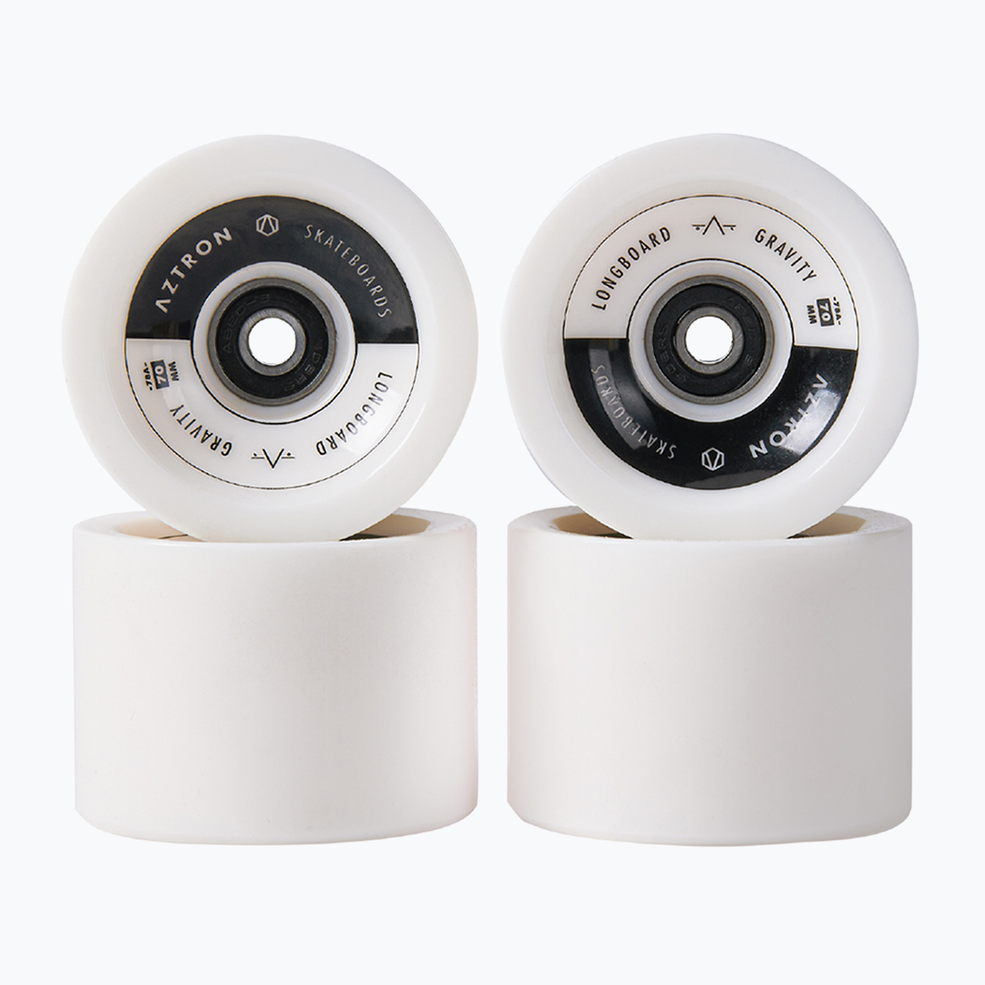 Aztron Surfskate 70 mm / 78A ruote skateboard 4 pezzi bianco neve