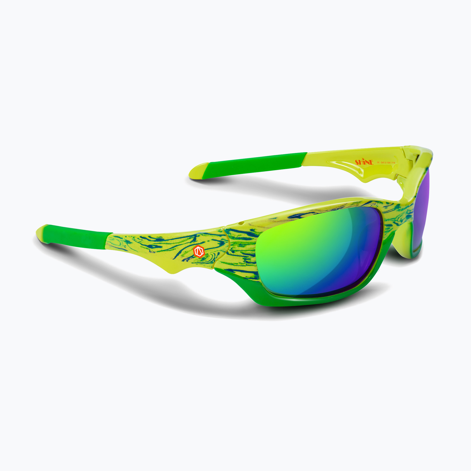 Okulary przeciwsłoneczne dziecięce Aztron Shine spark lime/wayve/polarized green/yellow mir/grey 