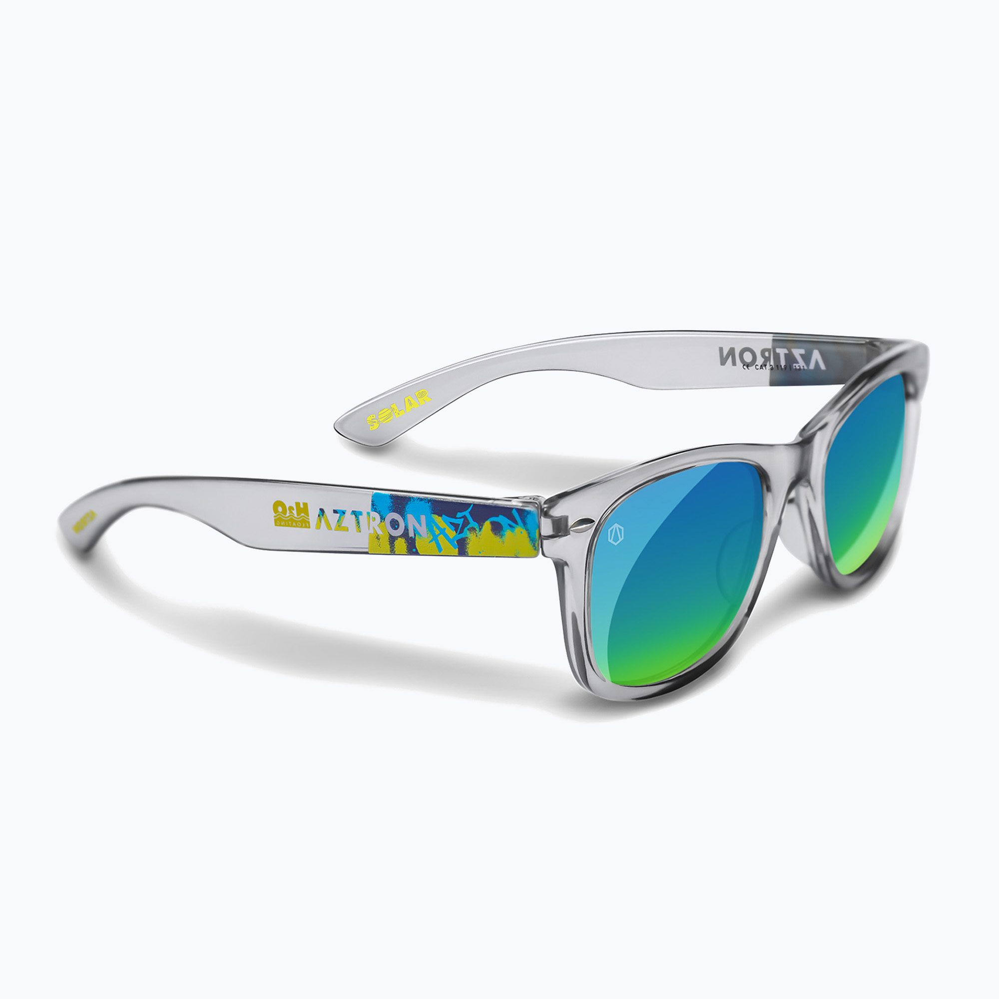 Ochelari de soare pentru copii Aztron Solar ice grey/graffiti/polarized blue/yellow mirror/grey.