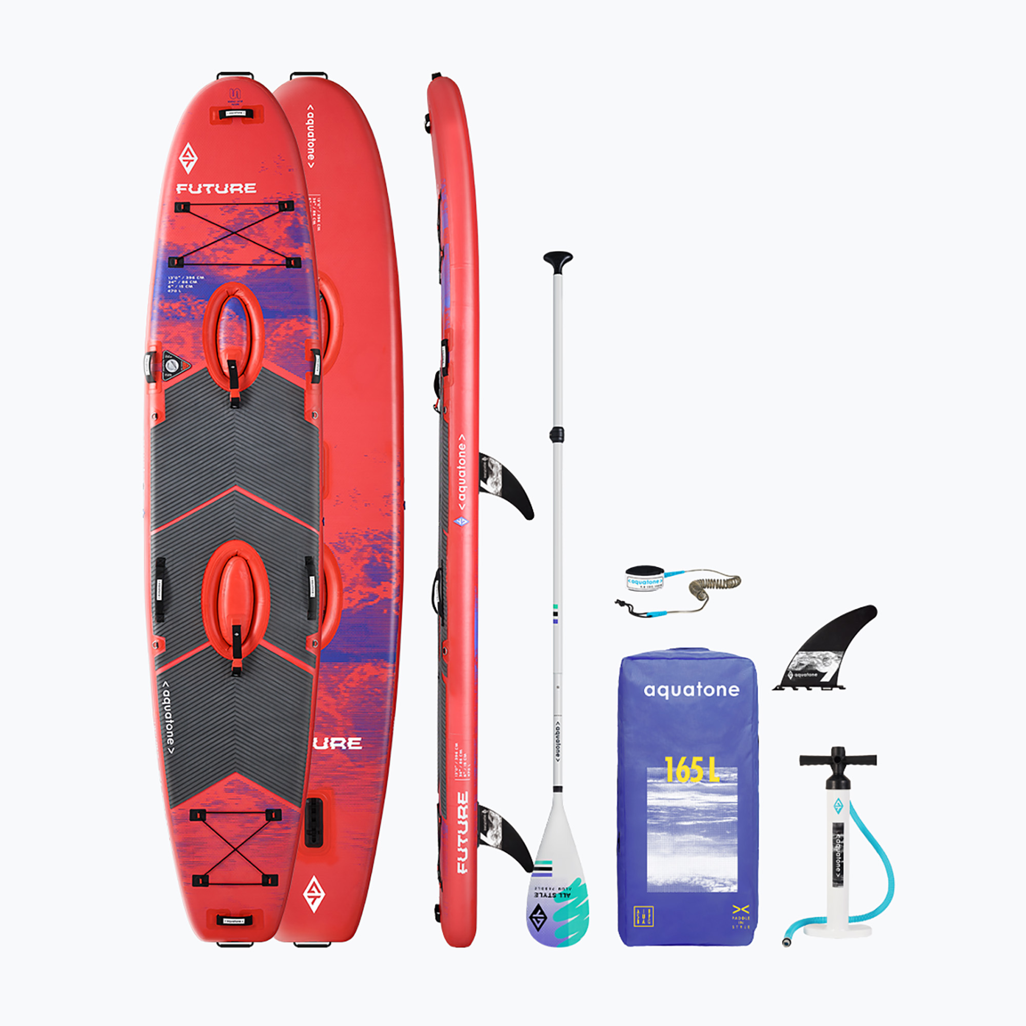 Zestaw deska SUP pompowana Aquatone Future 2+1 Multi Person 13'0