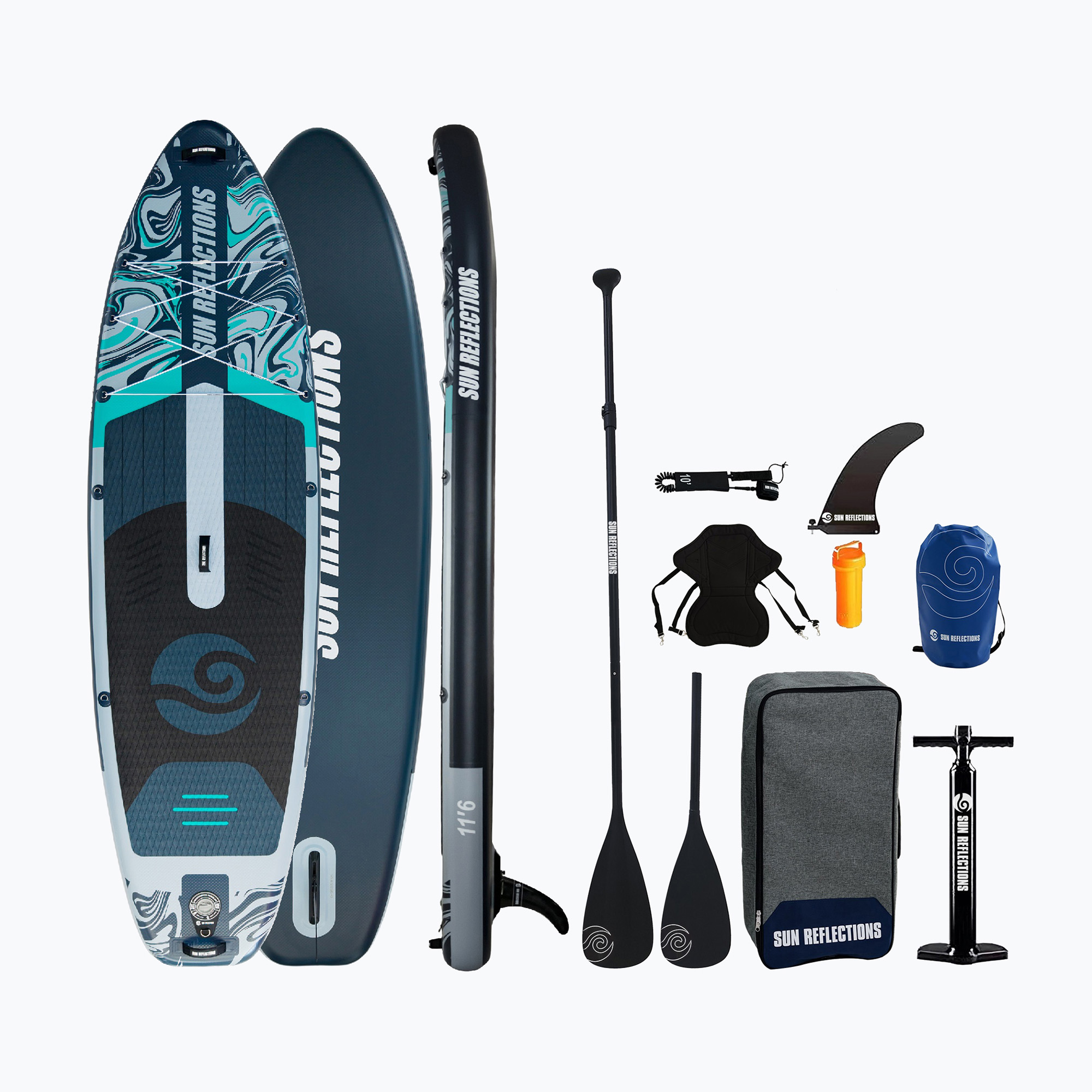 SUP дъска Sun Reflections XXL Combo 11'6“ forest grey