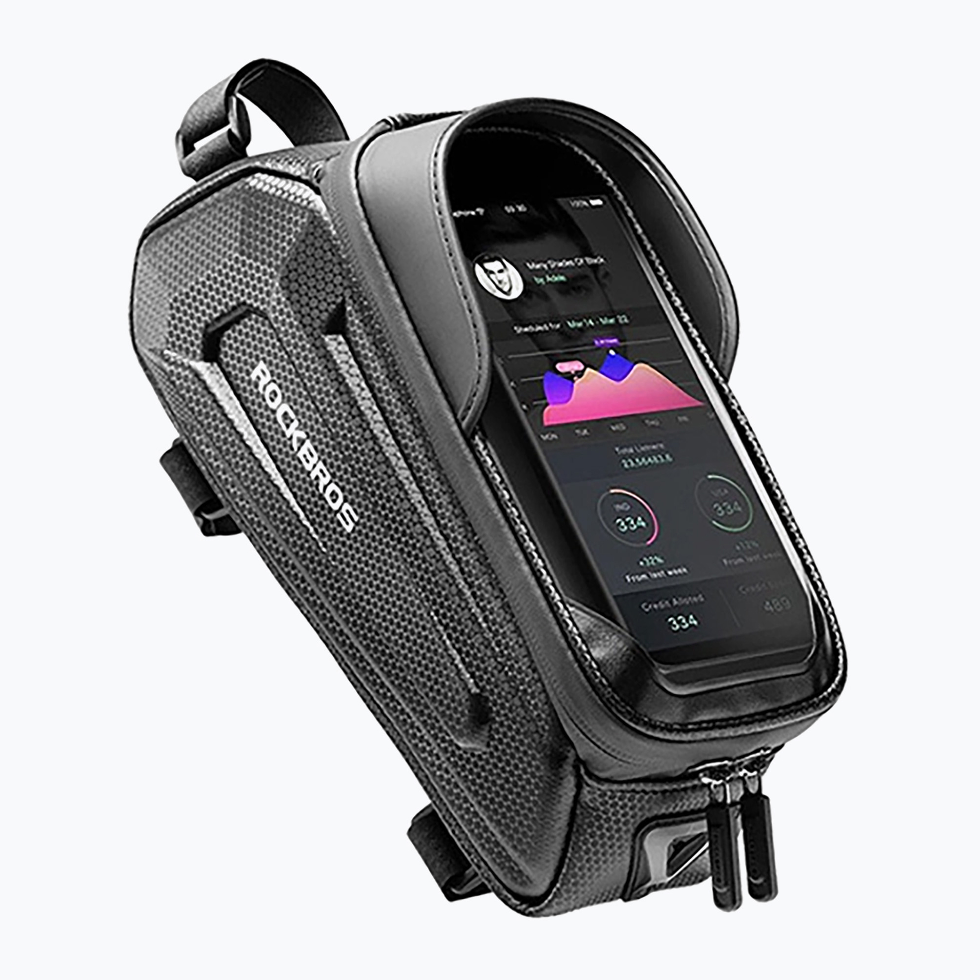 Чанта за рамка на велосипед Rockbros B68 1,5 l black