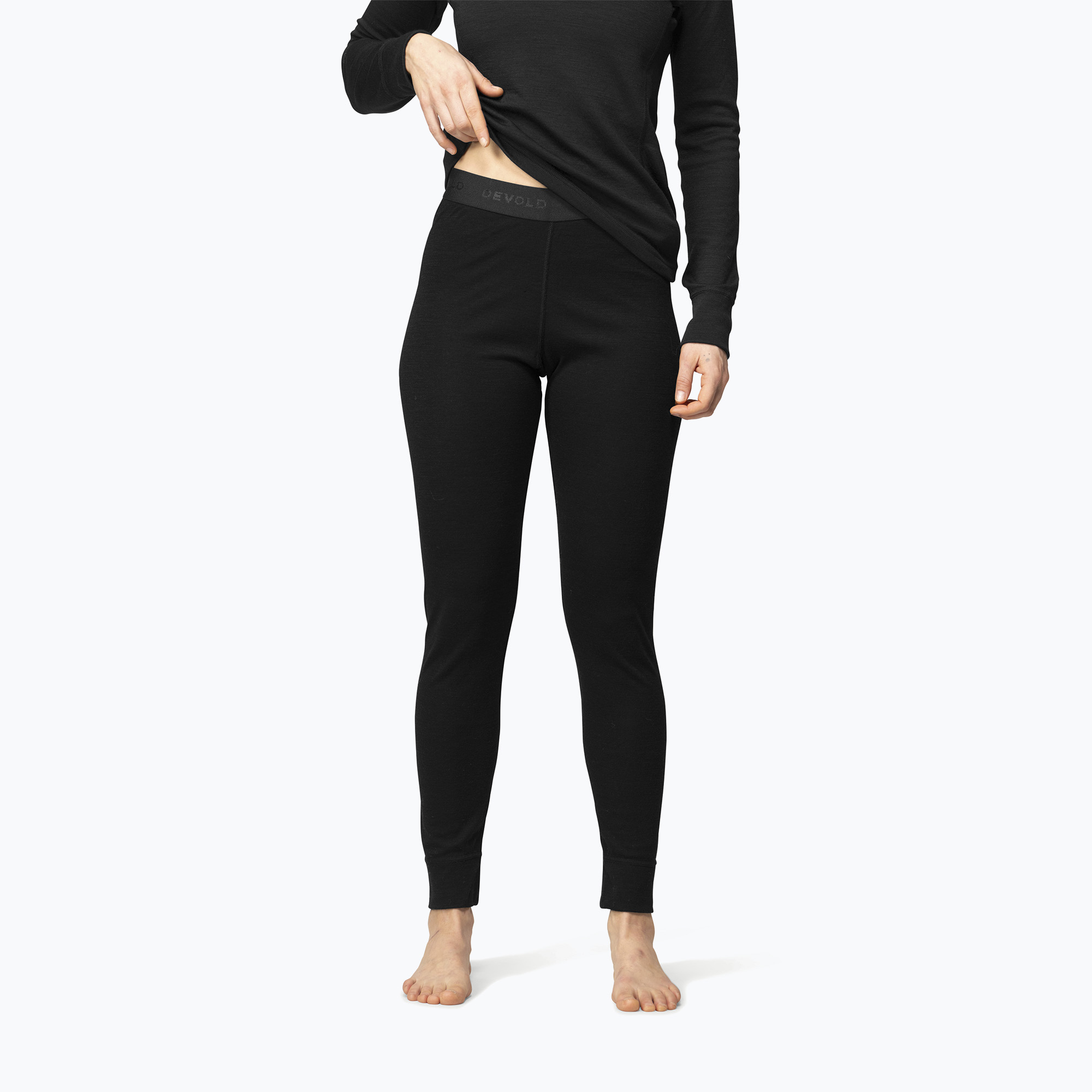 Дамски термоактивни панталони Devold Duo Active Merino 205 Longs black