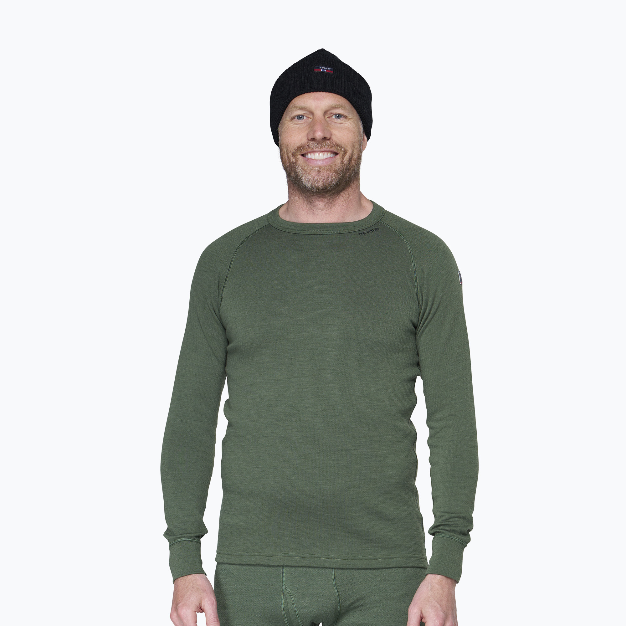 Bluză termoactivă pentru bărbați Devold Expedition Merino 235 forest