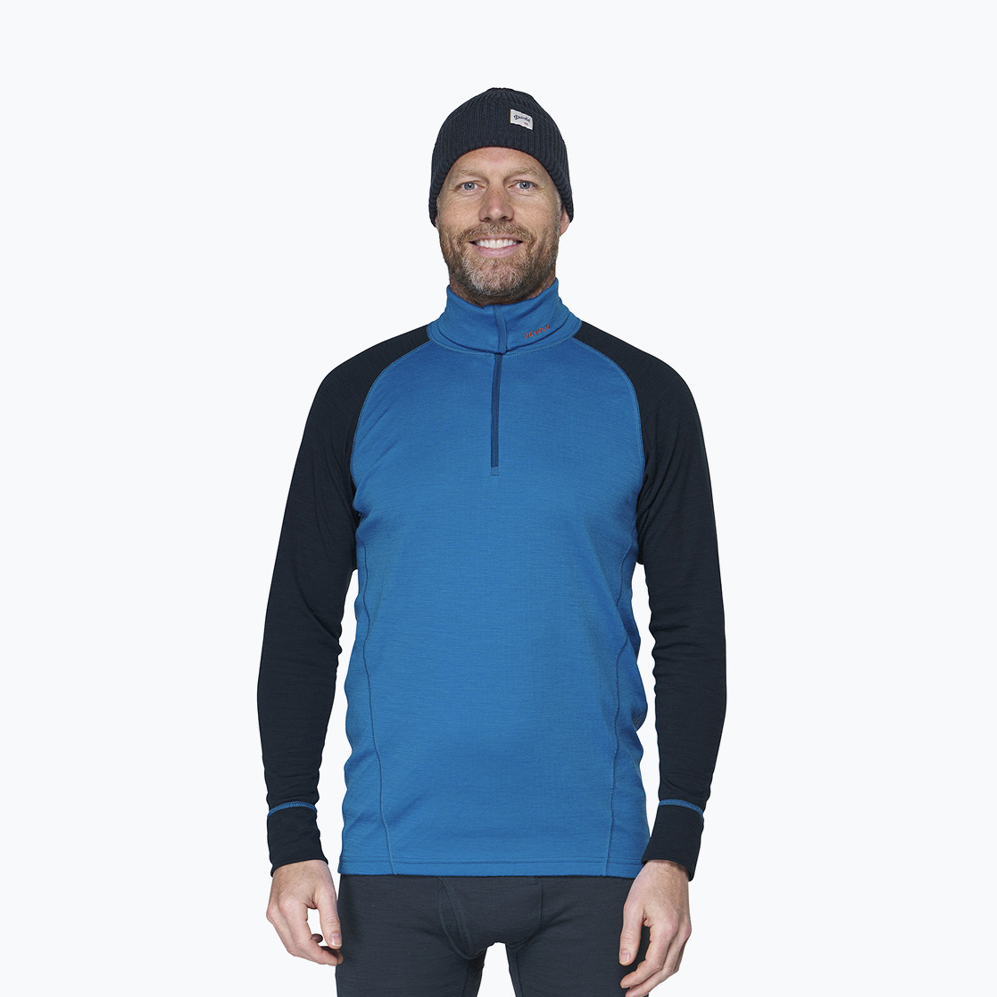 Pánska termo mikina Devold Duo Active Merino 205 Zip Neck blue/ink