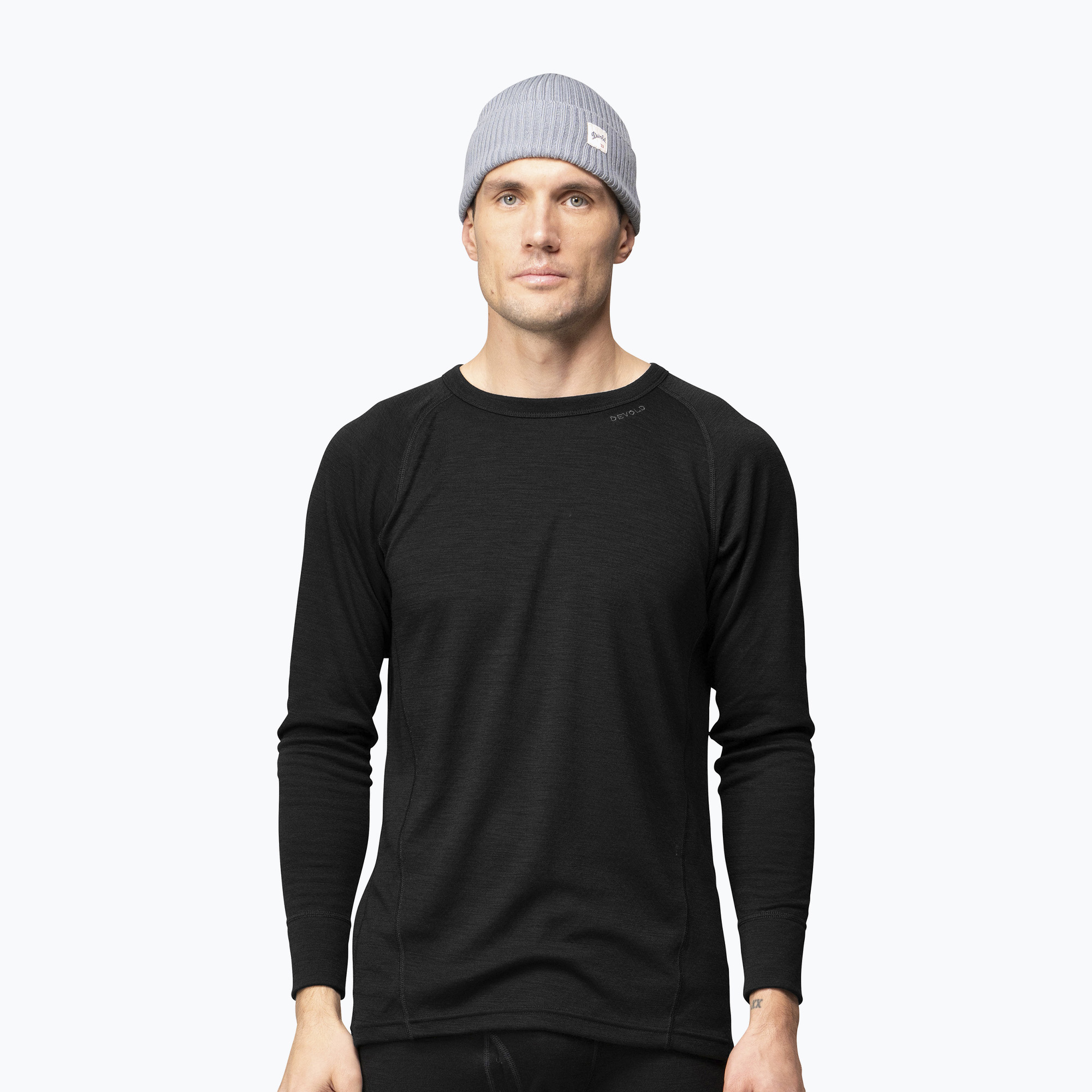 Мъжки термоактивен суитшърт Devold Duo Active Merino 205 black