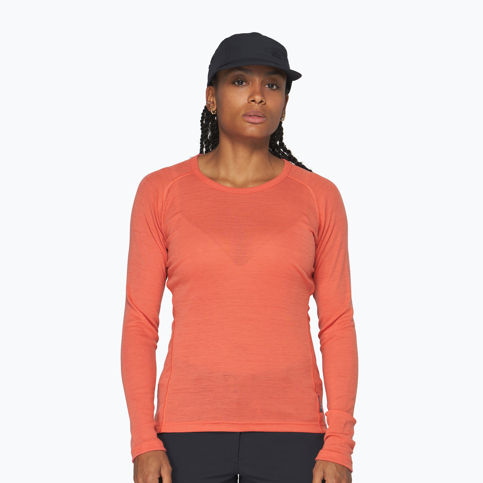 Дамски термоактивен суитшърт Devold Adventure Merino 190 coral