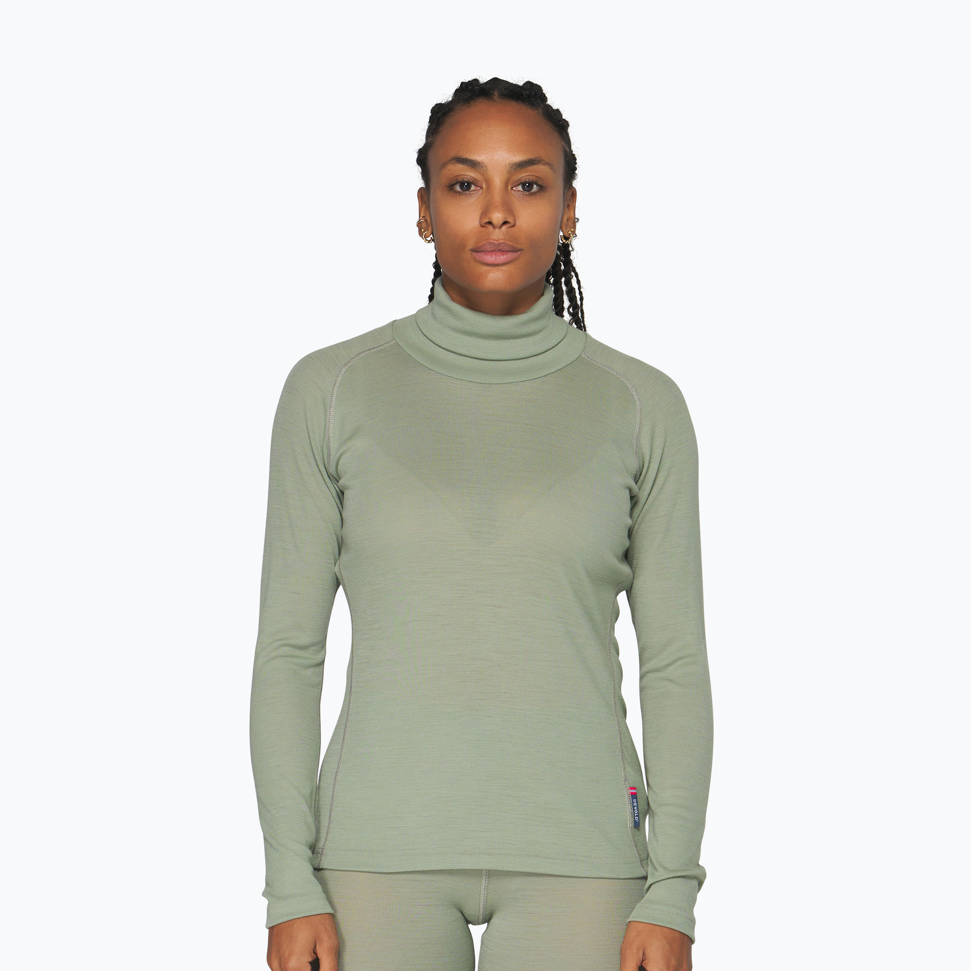 Дамски термоактивен суитшърт Devold Adventure Merino 190 High Neck fog