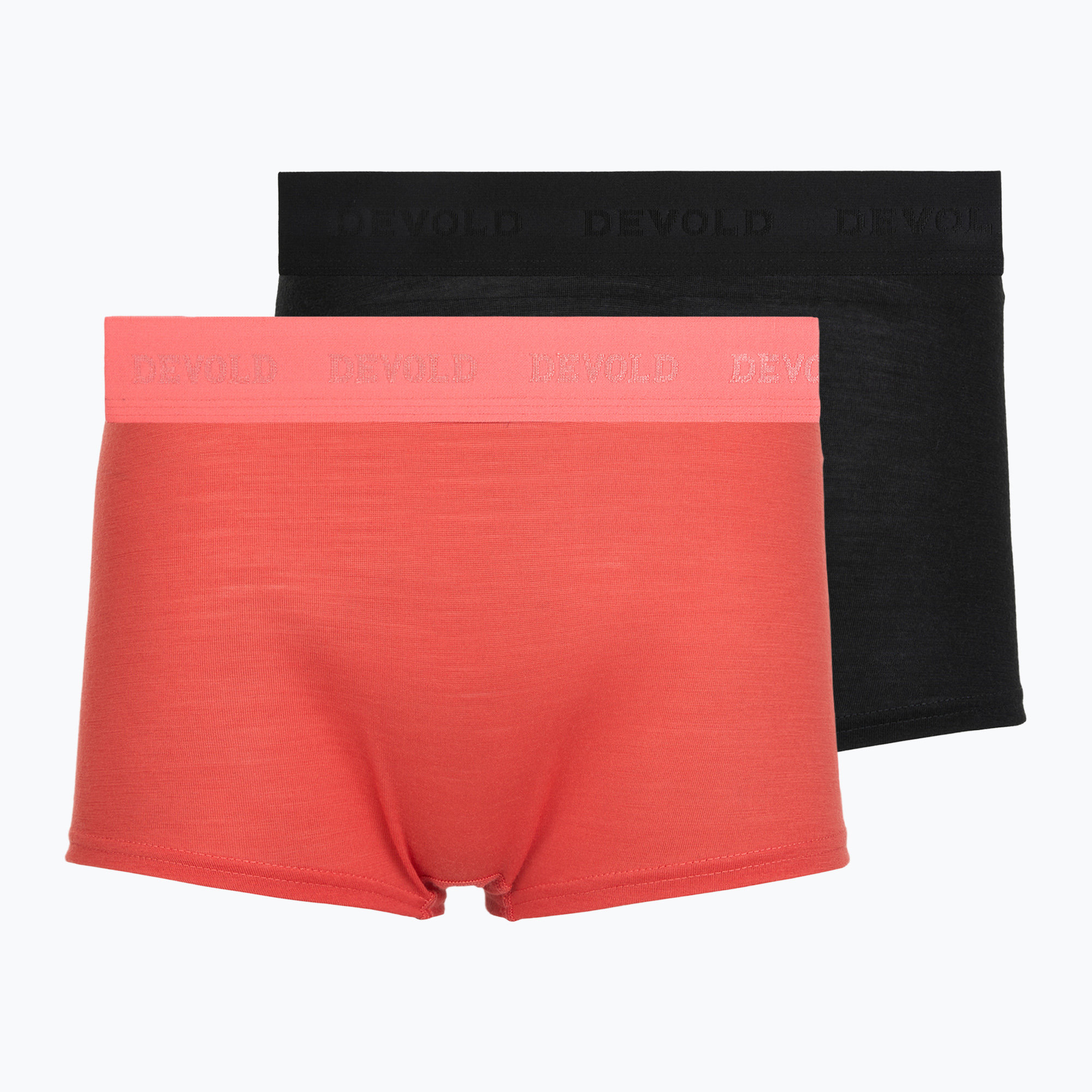 Bokserki termoaktywne damskie Devold Breeze Merino 150 Hipser 2 pack black/coral | WYSYŁKA W 24H | 30 DNI NA ZWROT