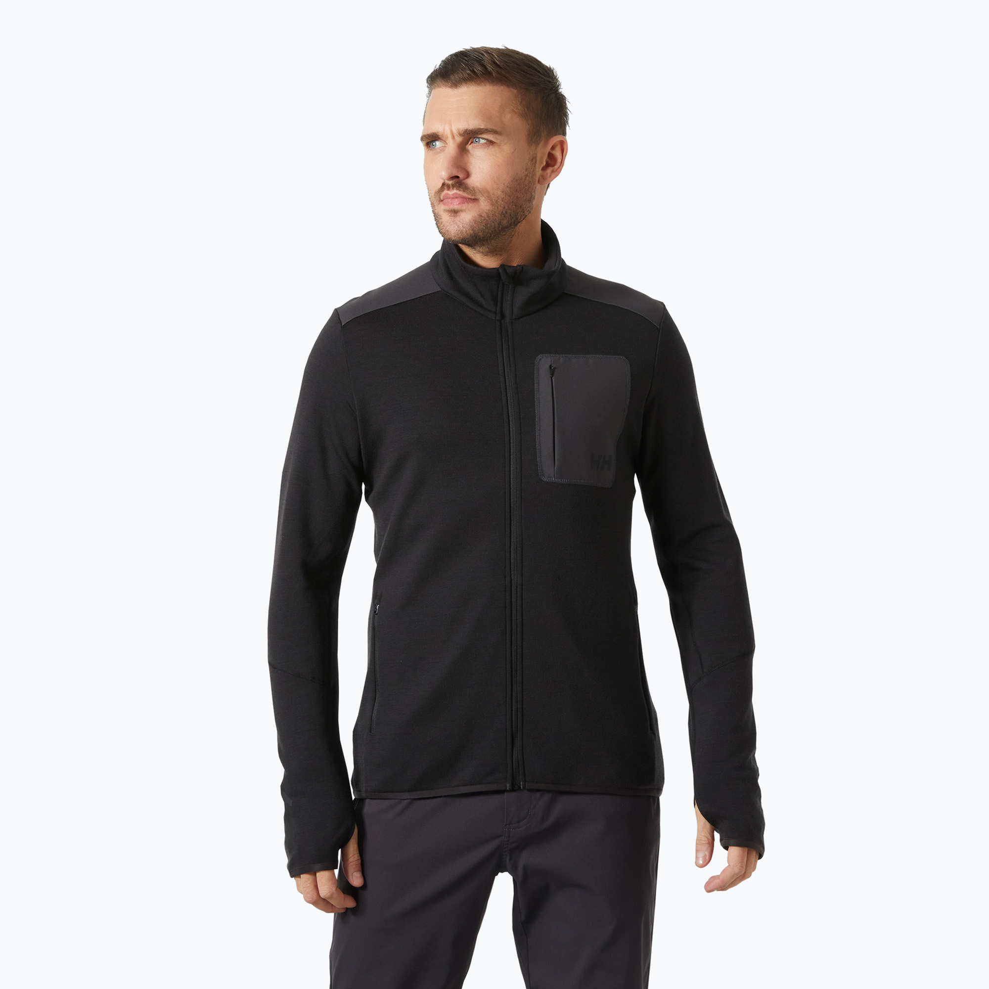 Bluza trekkingowa męska Helly Hansen Lifa Merino Midlayer black 