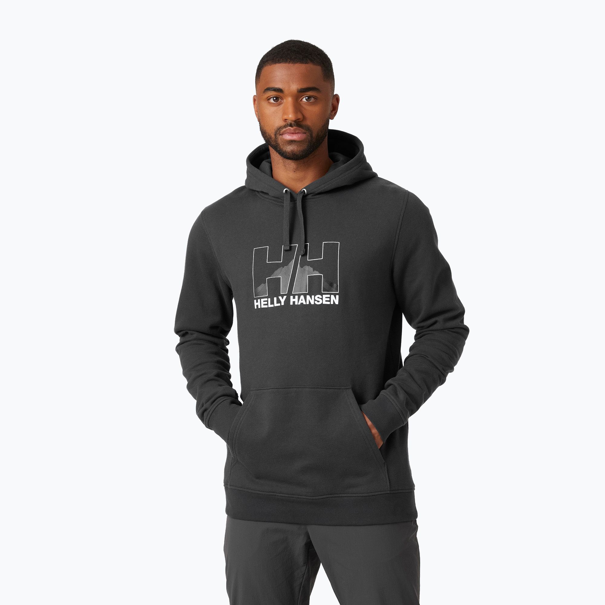 Bluza męska Helly Hansen Nord Graphic Pull Over Hoodie ebony/981 