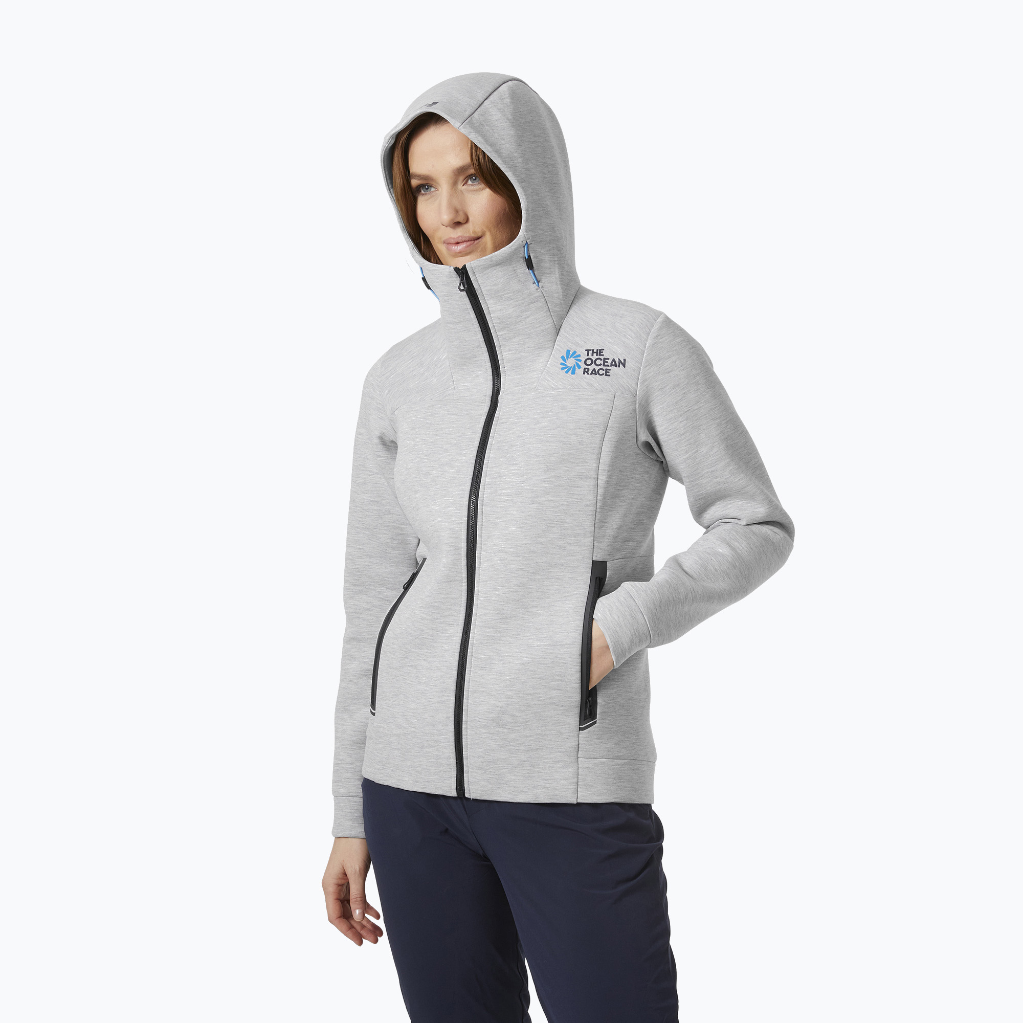 Kurtka żeglarska damska Helly Hansen The Ocean Race Hoodie grey/melange 