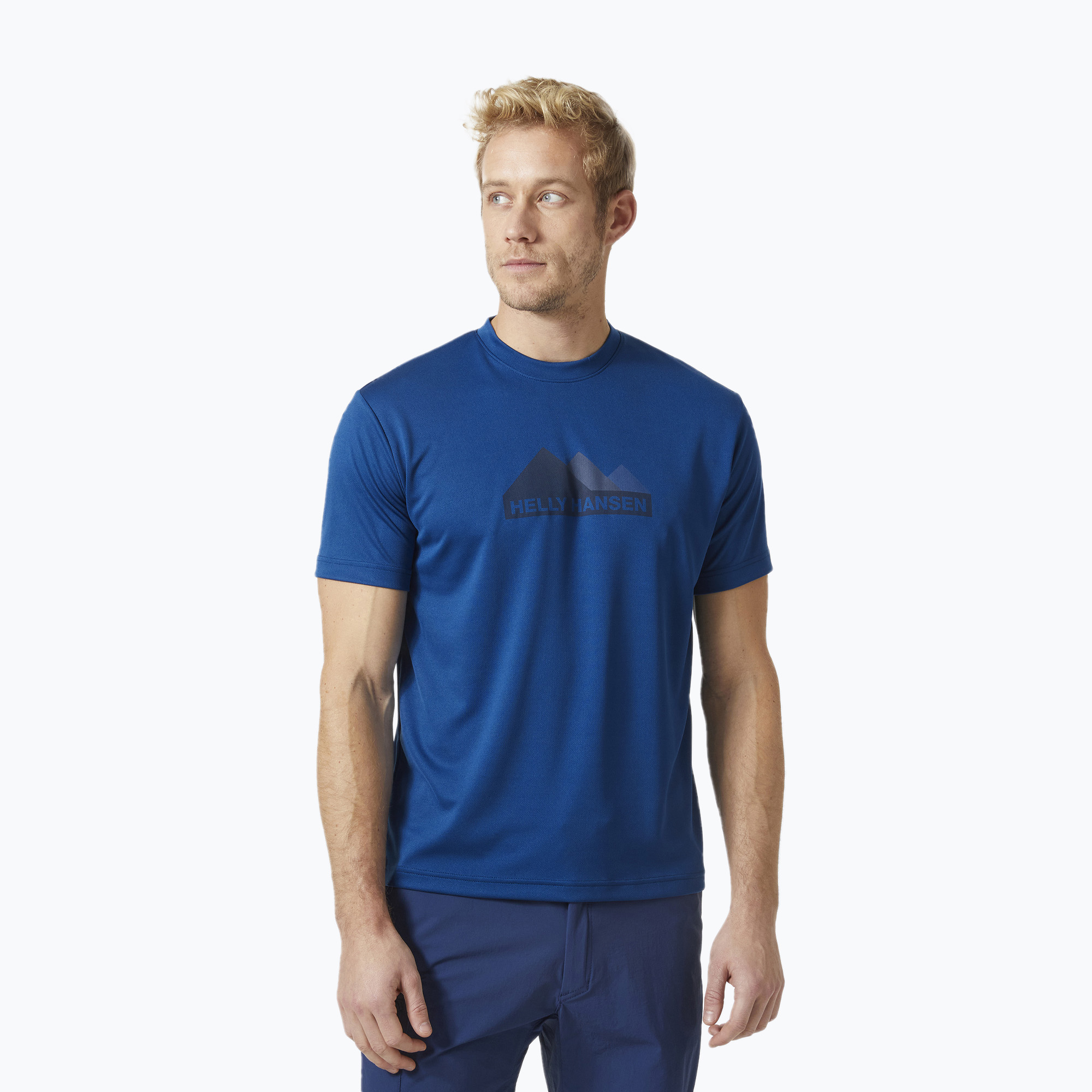 Мъжка тениска за трекинг Helly Hansen HH Tech Graphic 606 blue 63088