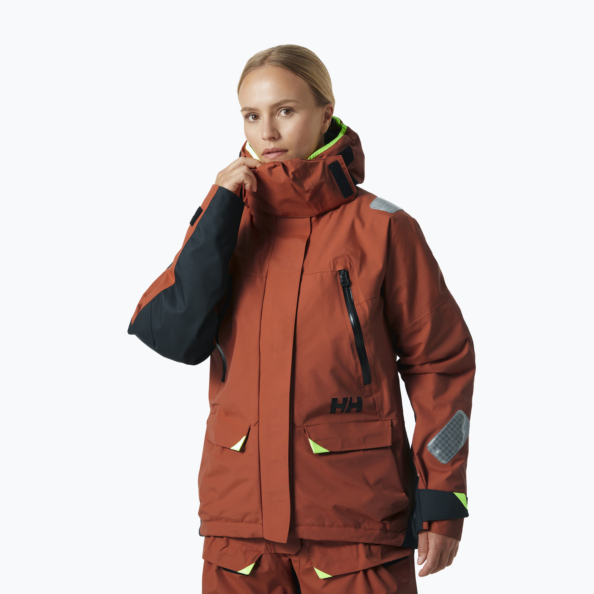 Kurtka żeglarska damska Helly Hansen Skagen Offshore terracotta 