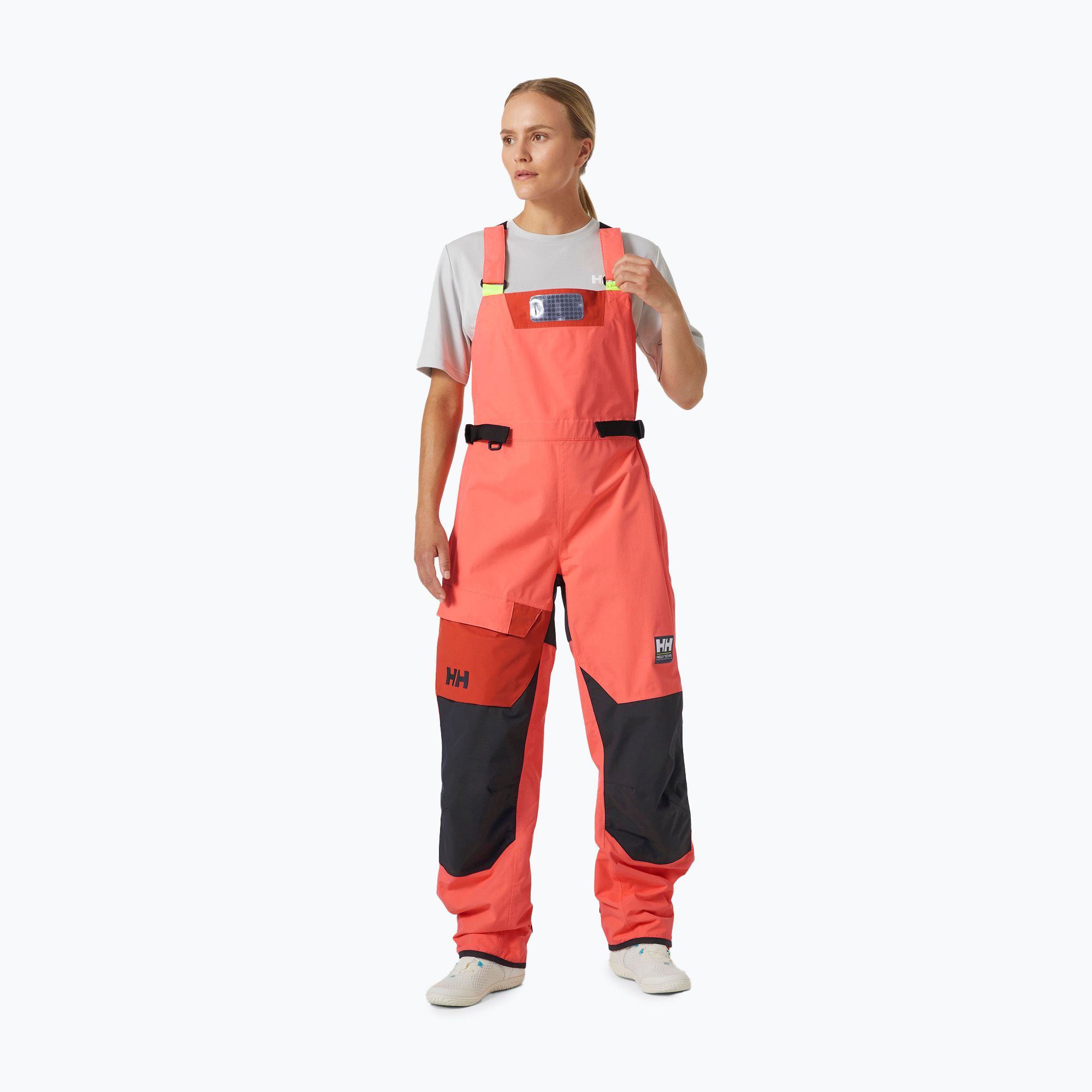 Spodnie żeglarskie damskie Helly Hansen Newport Coastal Bib peach echo 