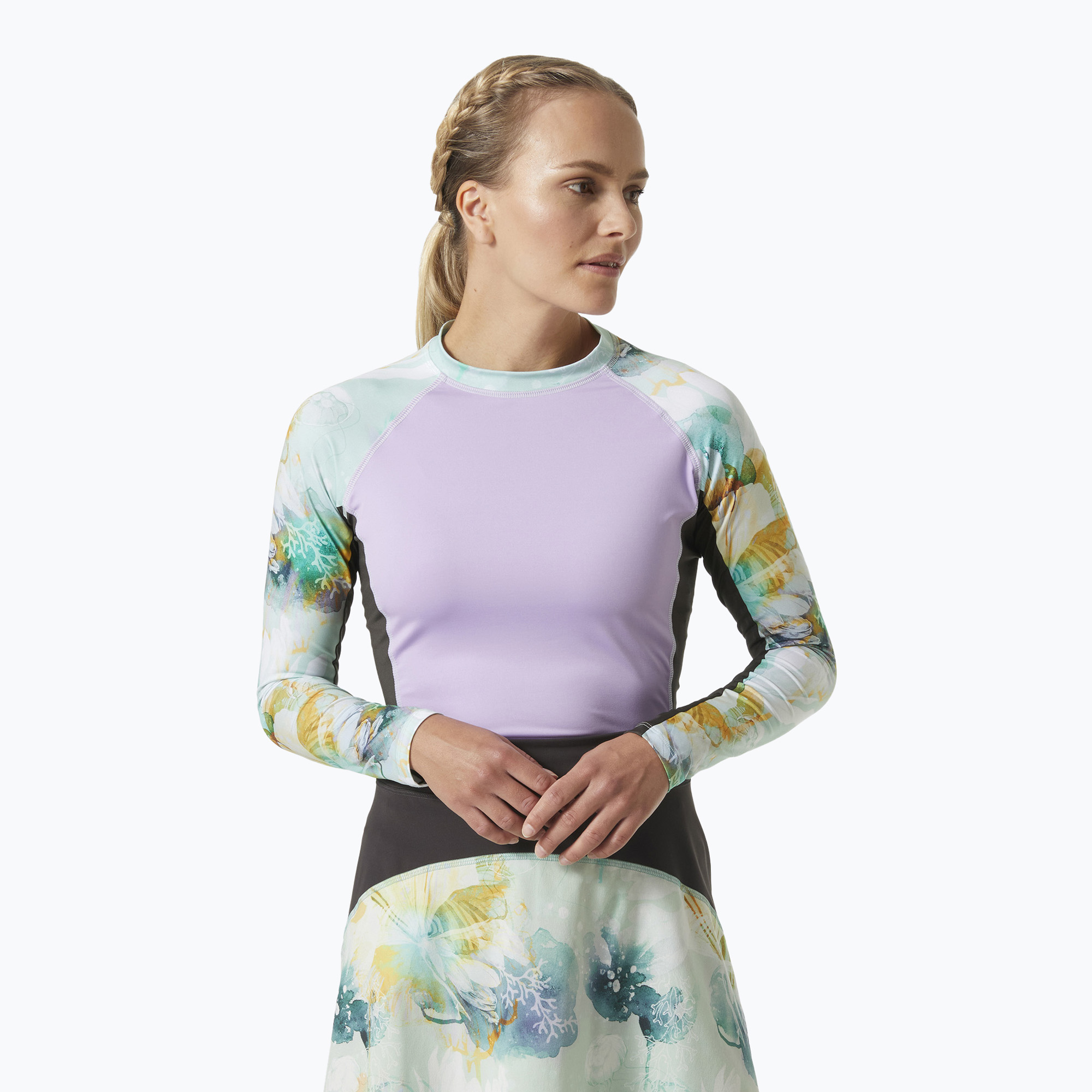 Longsleeve do pływania damski Helly Hansen Waterwear Rashguard jade esra 
