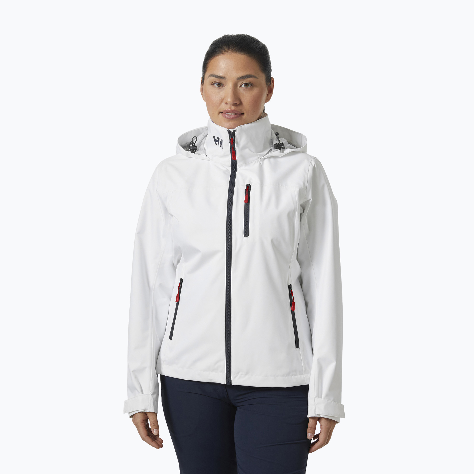 Kurtka żeglarska damska Helly Hansen Crew Hooded 2.0 white 