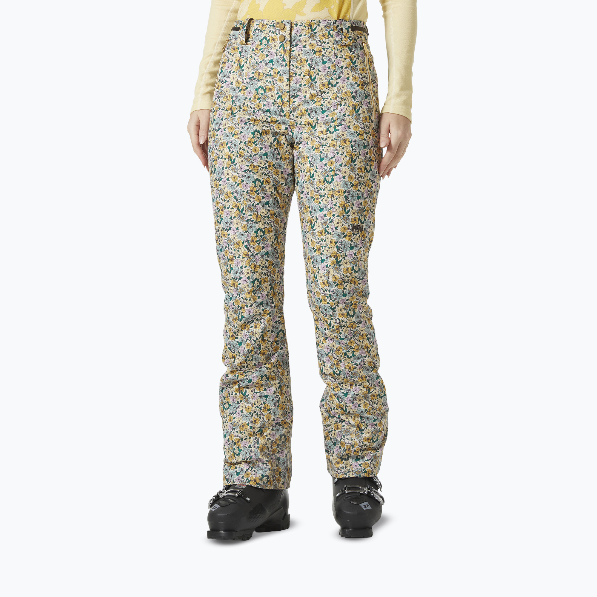 Dámske lyžiarske nohavice Helly Hansen St. Moritz Insulated 2.0 sand floral aop