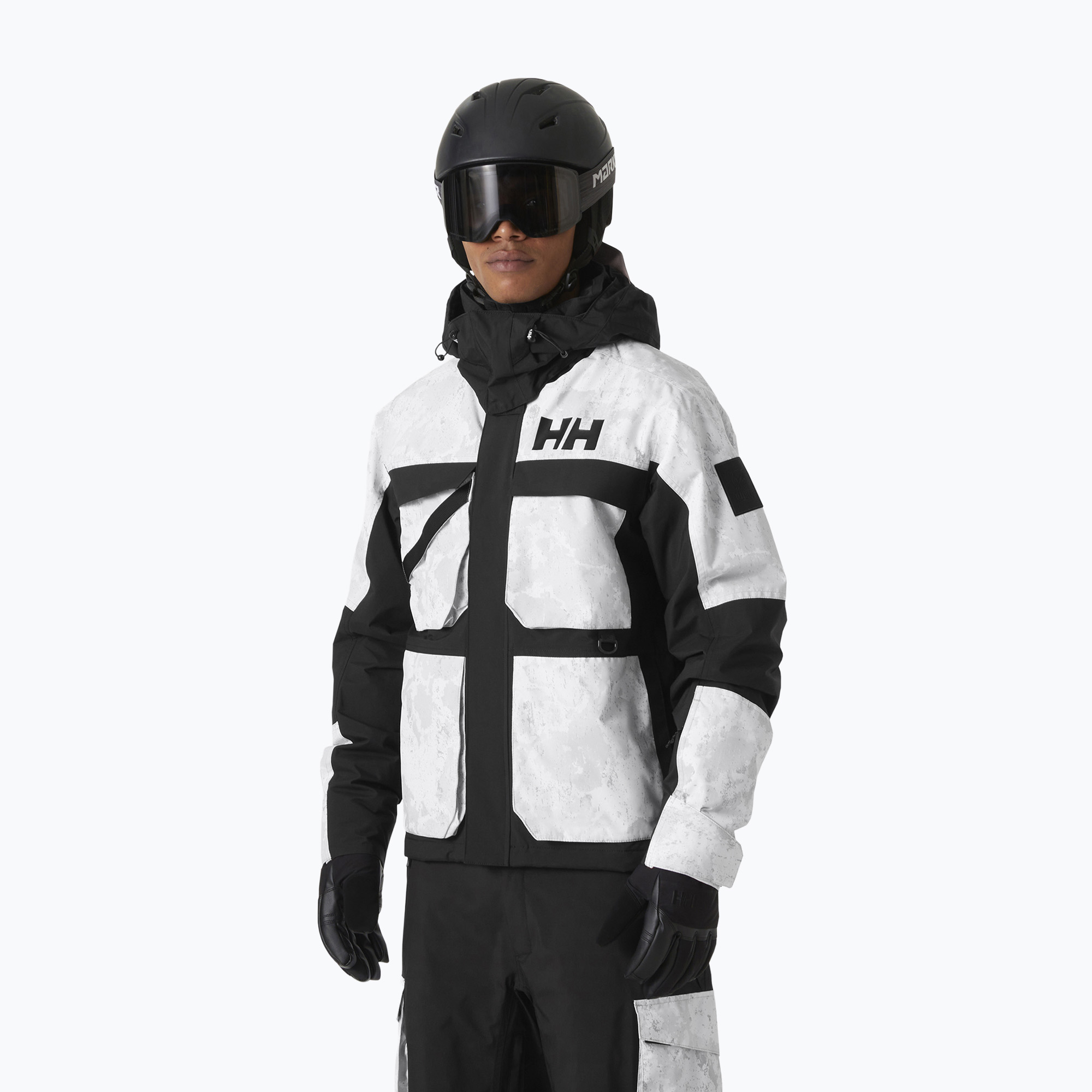 Geacă de schi pentru bărbați Helly Hansen Ullr D Heritage Short grey fog snow camo aop (Ullr D Heritage Short 65978_854)
