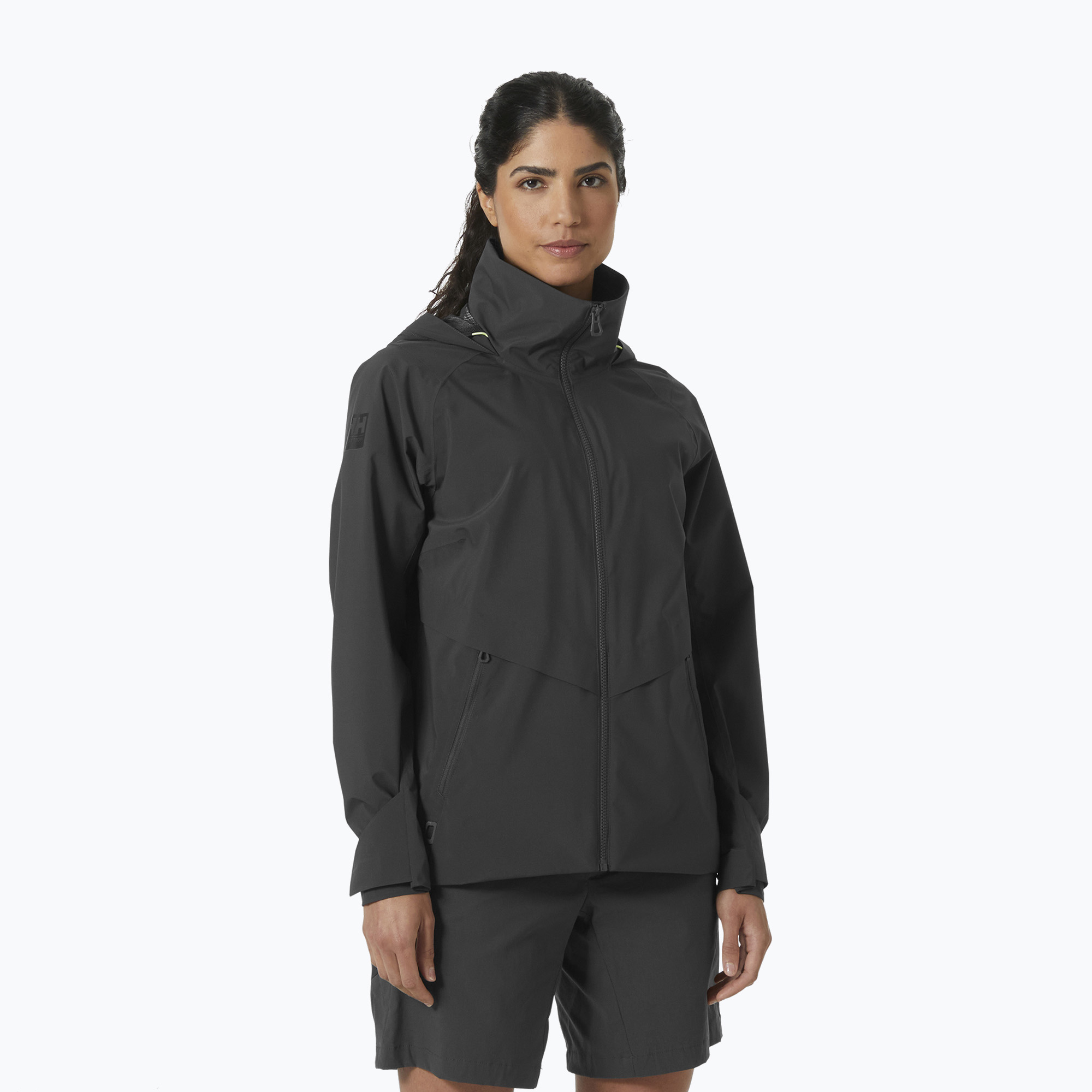 Дамско яке за ветроходство Helly Hansen Hp Racing Hooded ebony