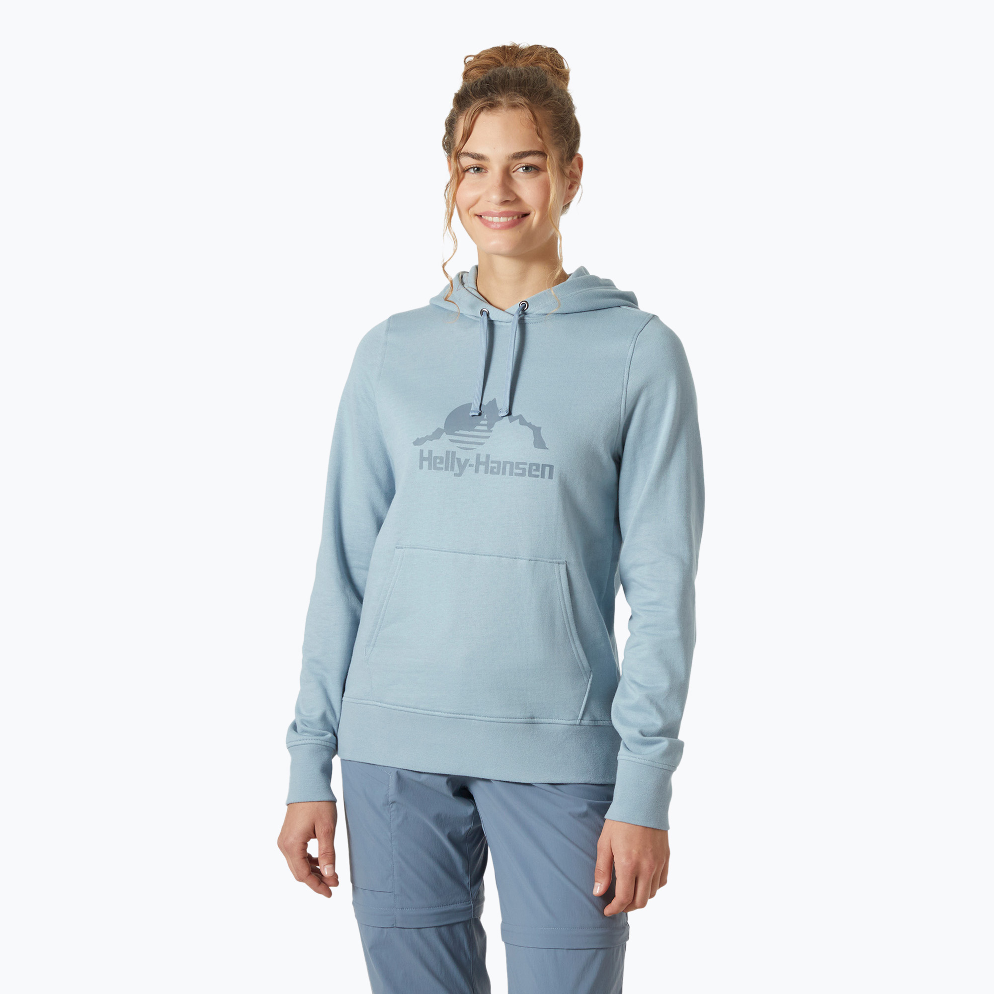 Bluza damska Helly Hansen Nord Graphic Pullover Hoodie windy blue 