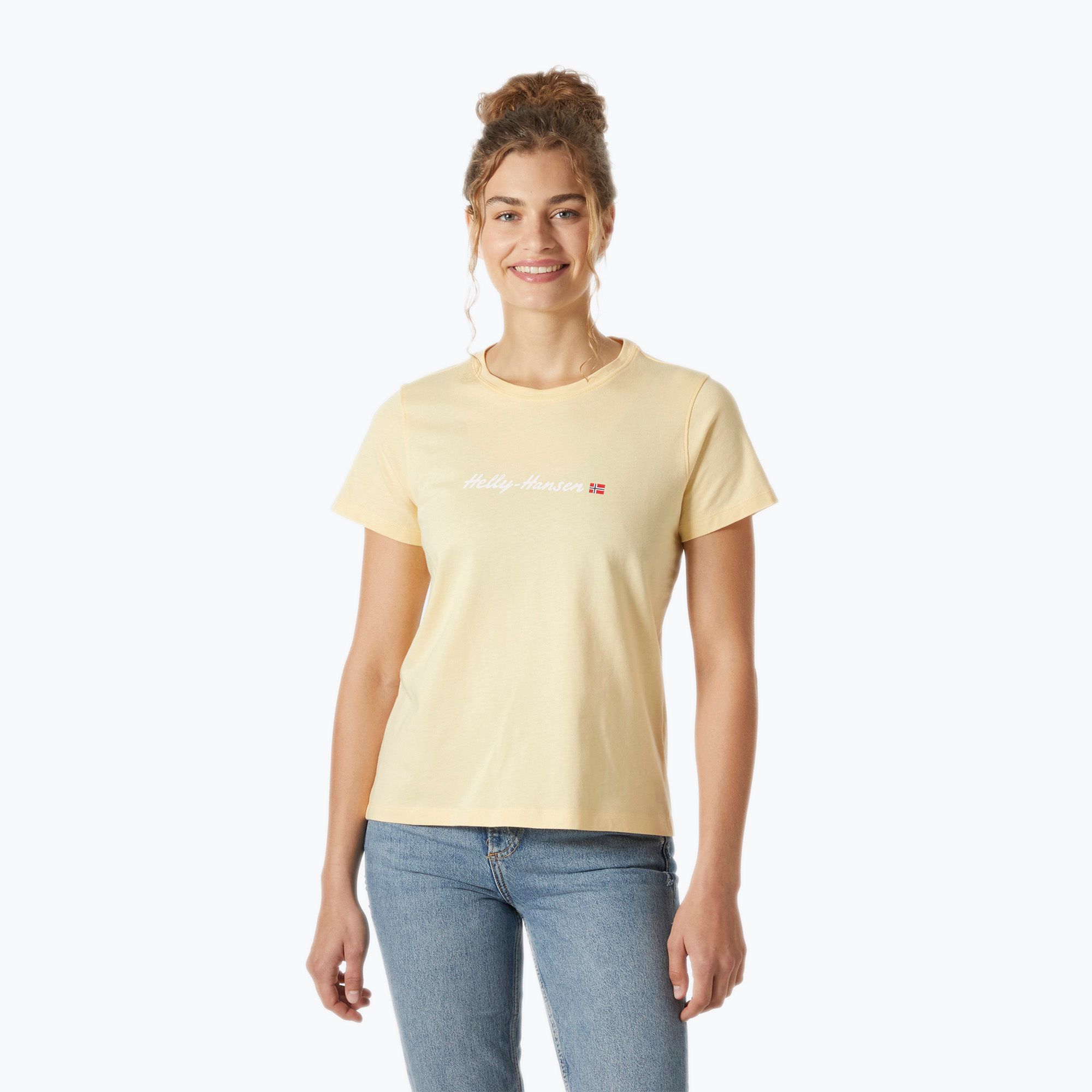 Koszulka damska Helly Hansen Core Graphic 2.0 yellow cream 