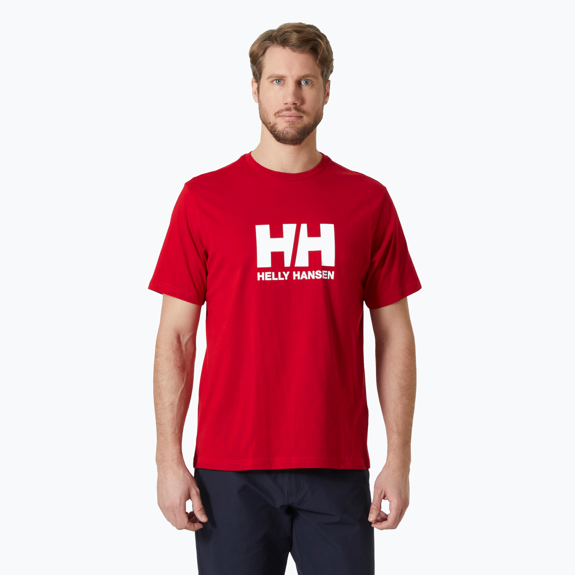 Koszulka męska Helly Hansen Logo 3.0 red 