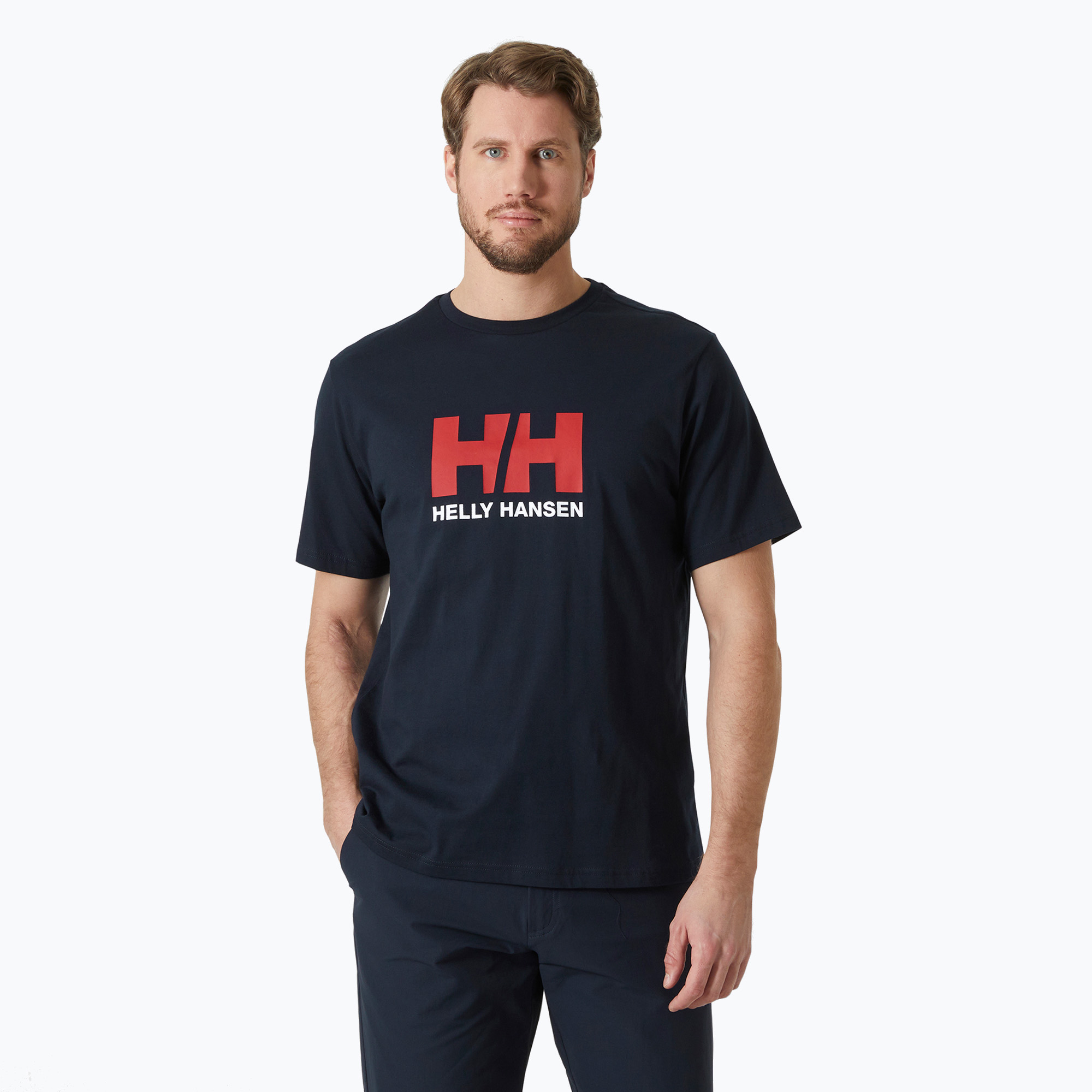 Koszulka męska Helly Hansen Logo 3.0 navy 