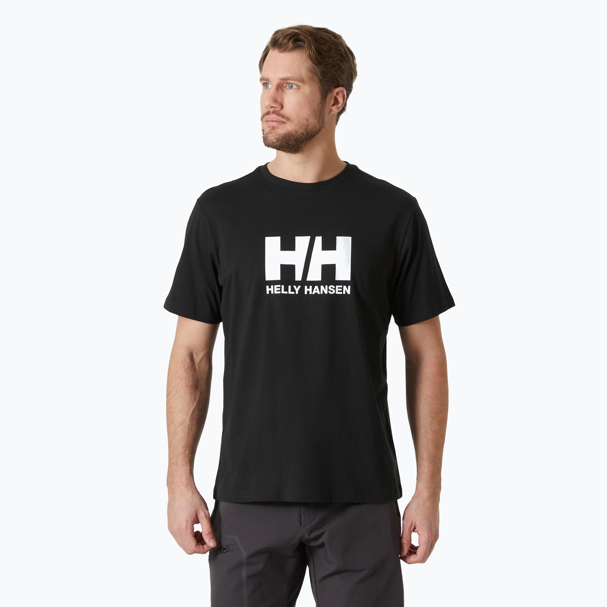 Koszulka męska Helly Hansen Logo 3.0 black 