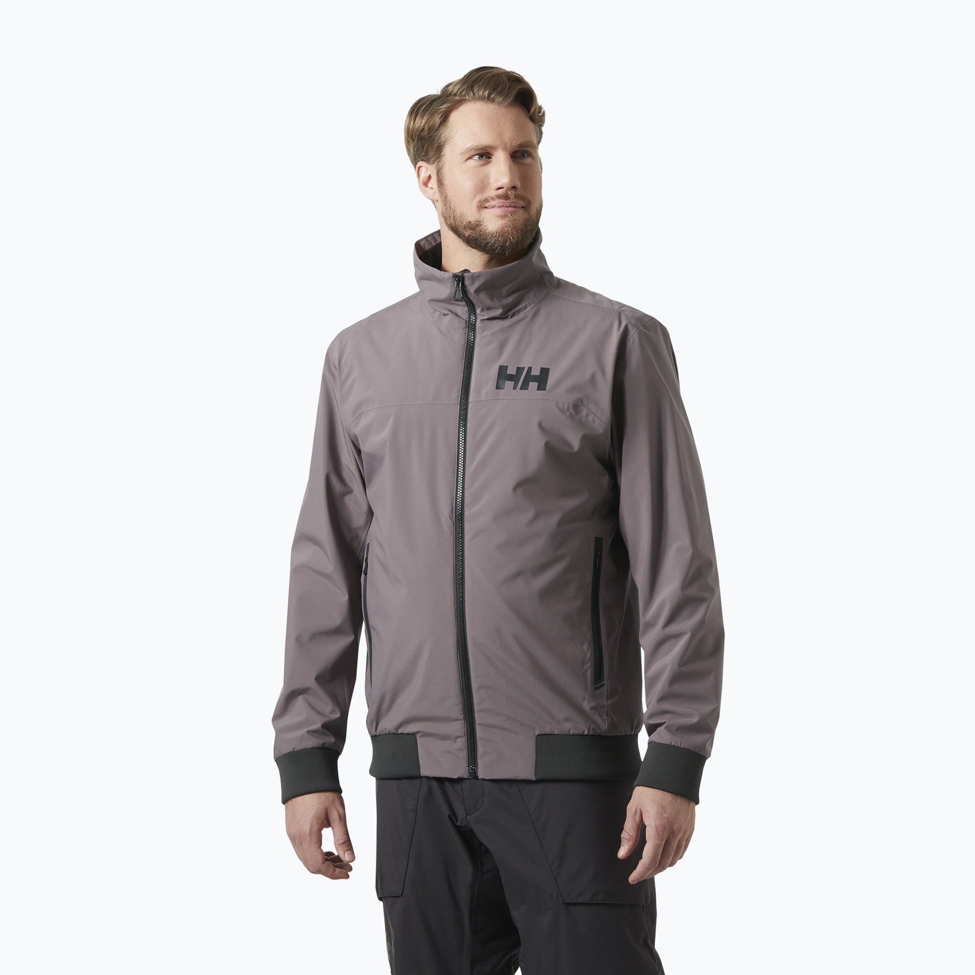 Kurtka żeglarska męska Helly Hansen HP Racing Lifaloft Bomber sparrow grey 