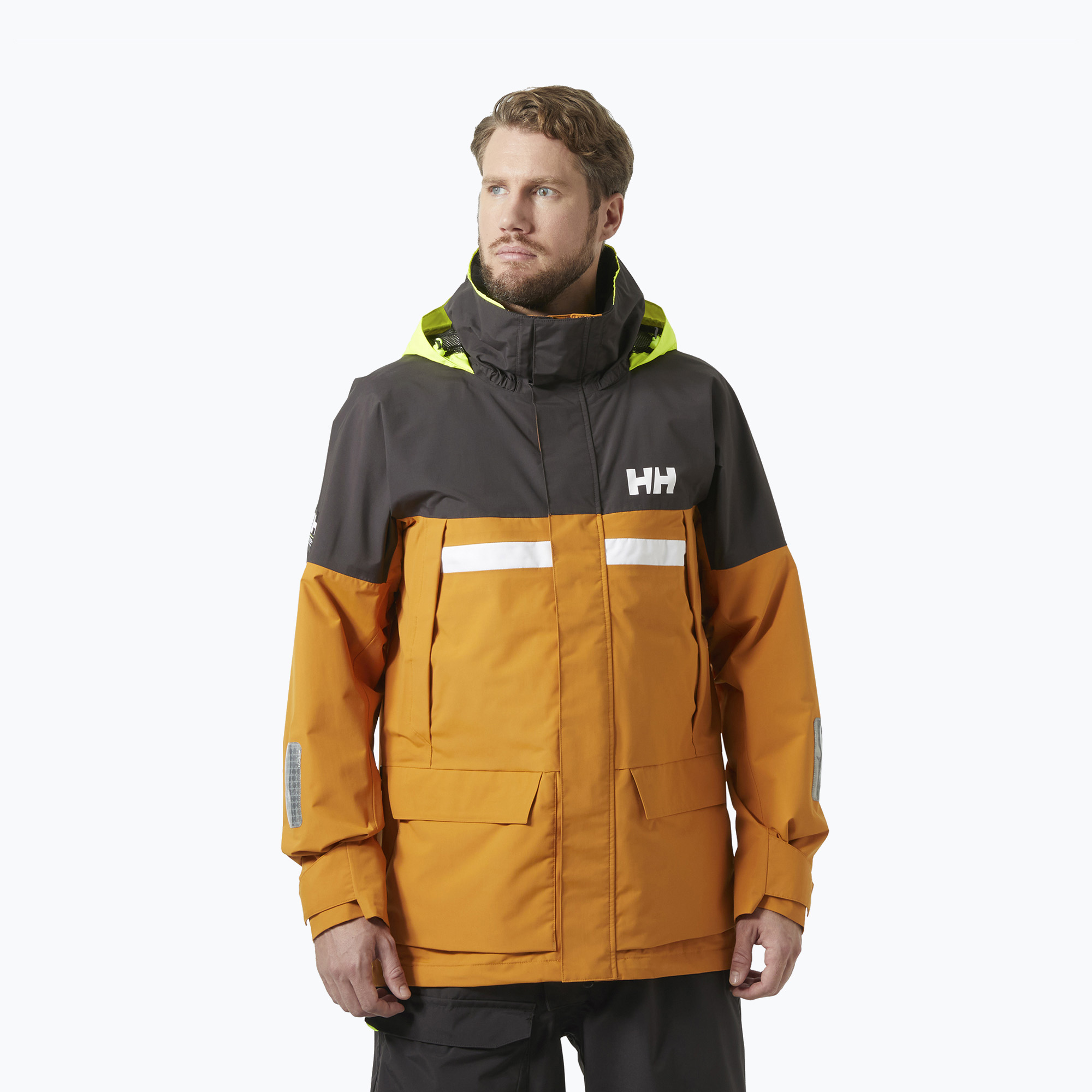 Kurtka przeciwdeszczowa męska Helly Hansen Pier 4.0 mustard 