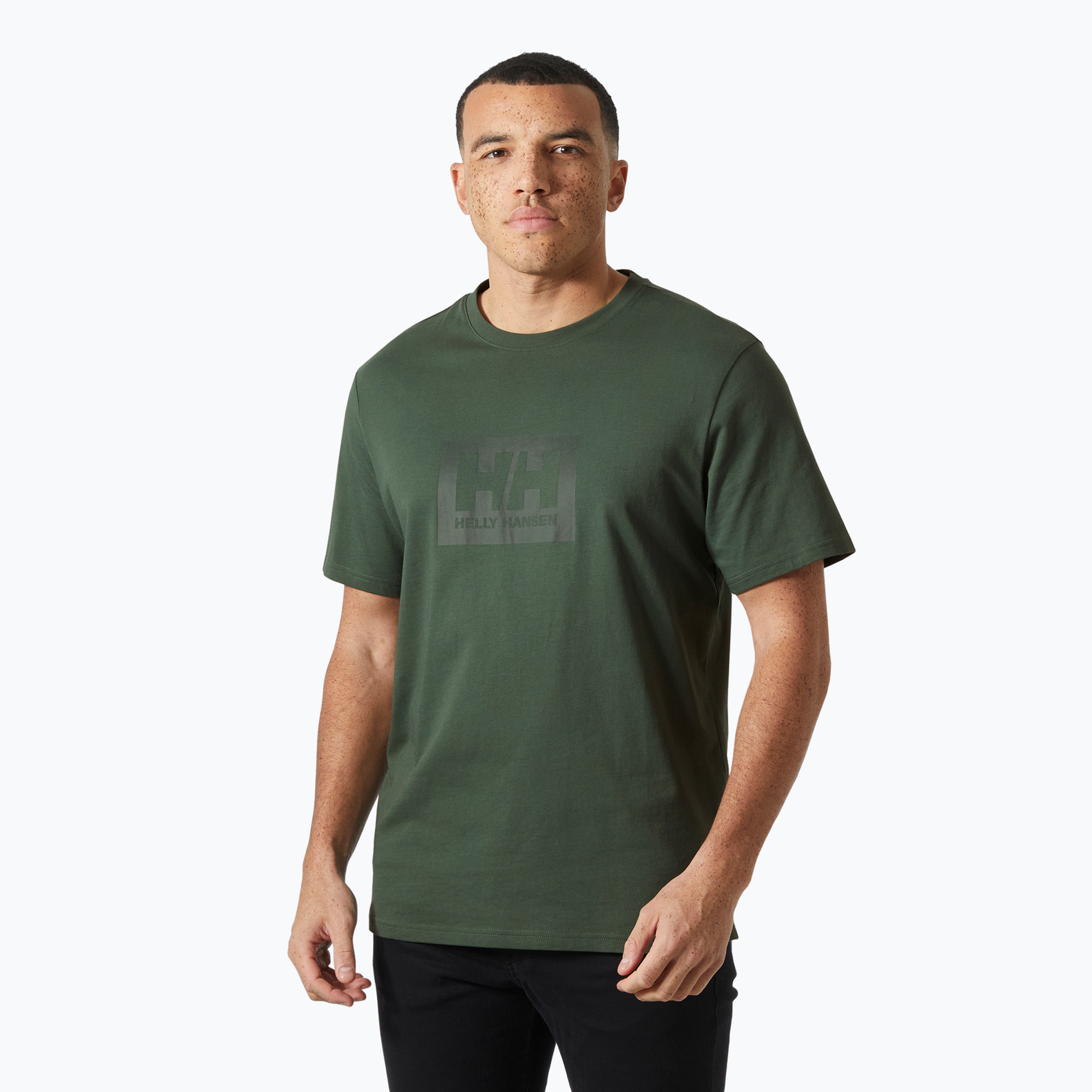 Koszulka męska Helly Hansen Box T 2.0 jungle green 