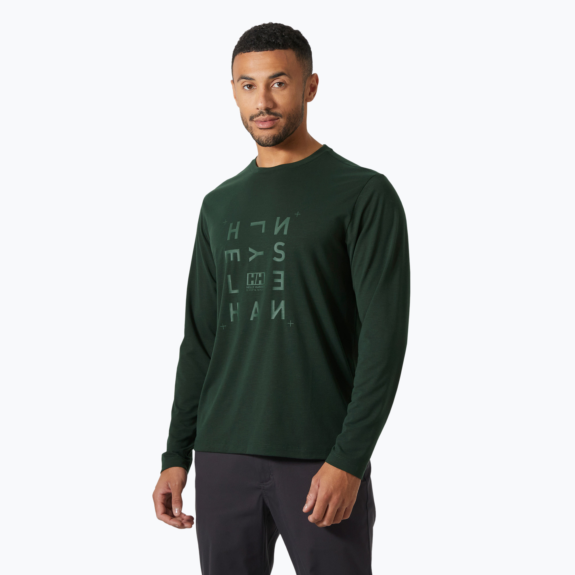 Longsleeve męski Helly Hansen Skog Graphic dark jungle 