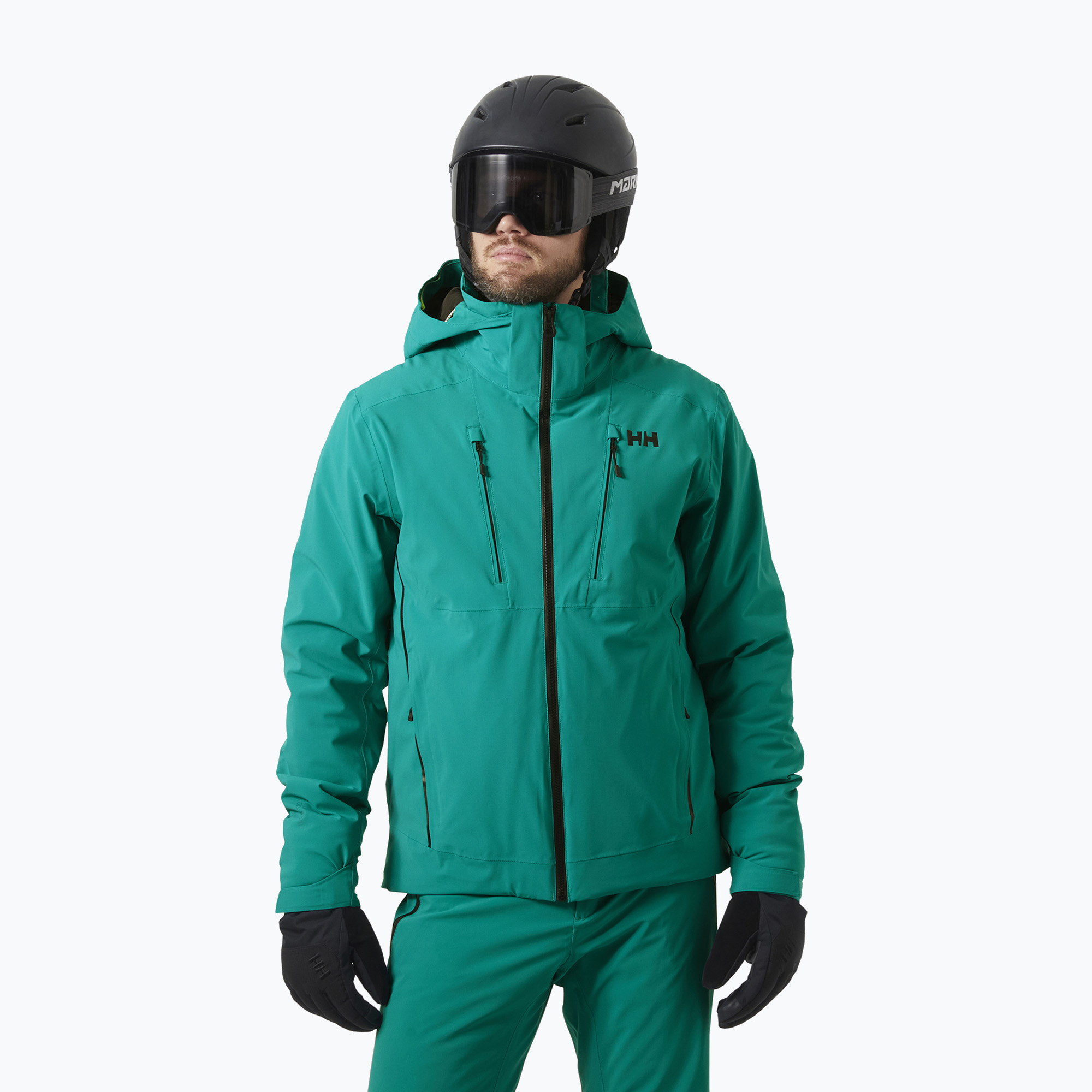 Giacca da sci da uomo Helly Hansen Alpha 4.0 verde segnale