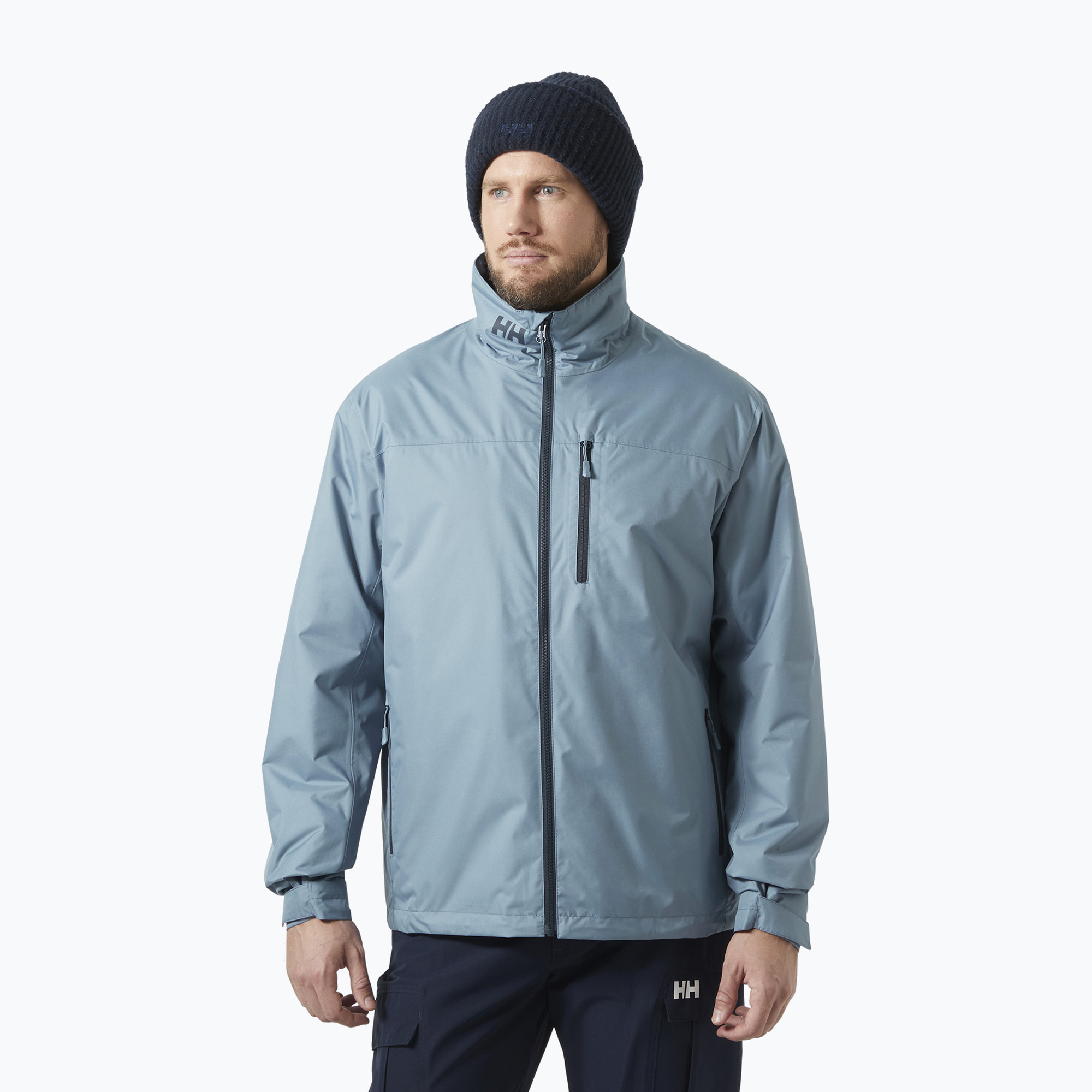 Мъжко яке за ветроходство Helly Hansen Crew Hooded Pile washed navy