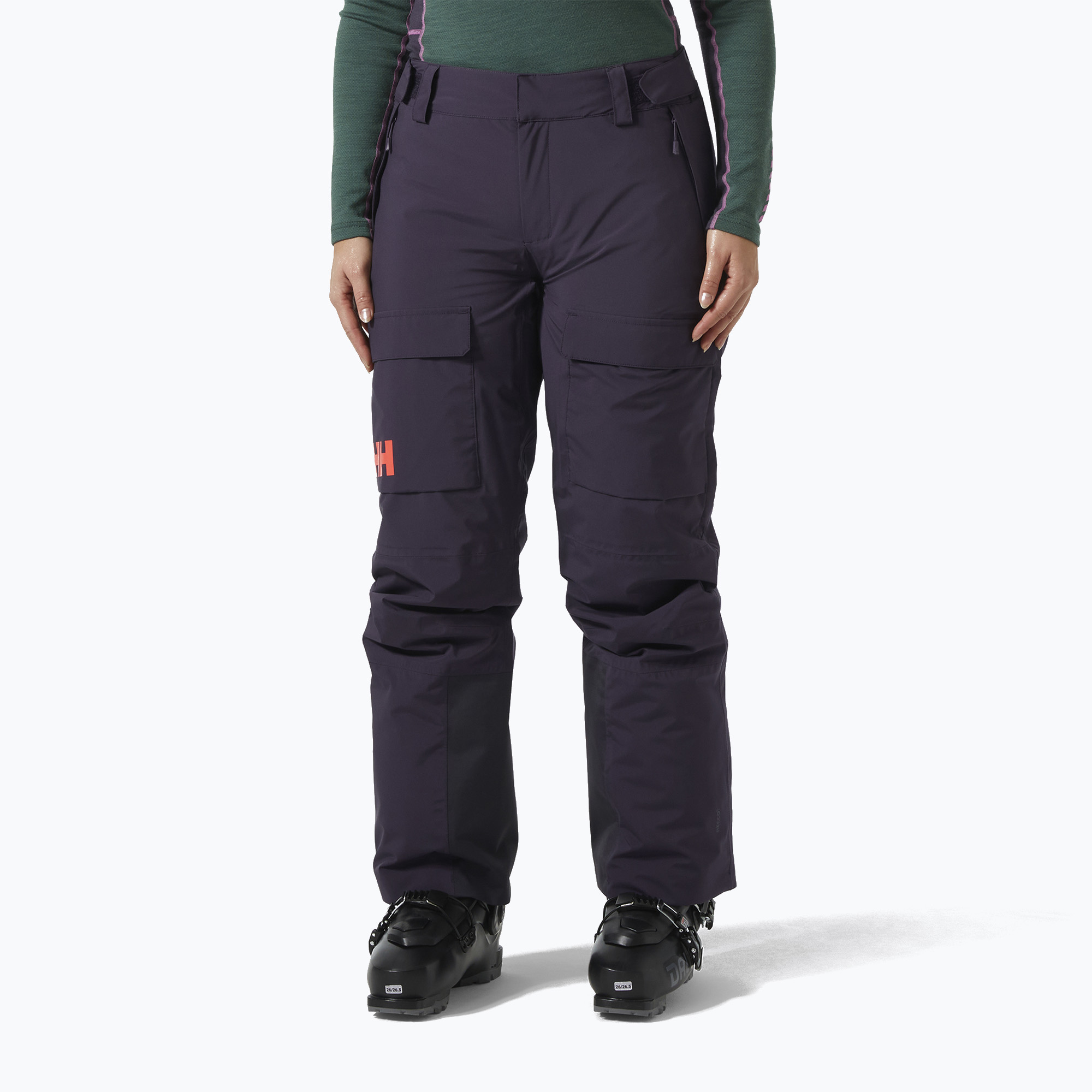 Női síelőnadrág Helly Hansen Switch Cargo 2.0 fekete grape (Switch Cargo 2.0 66073_660)