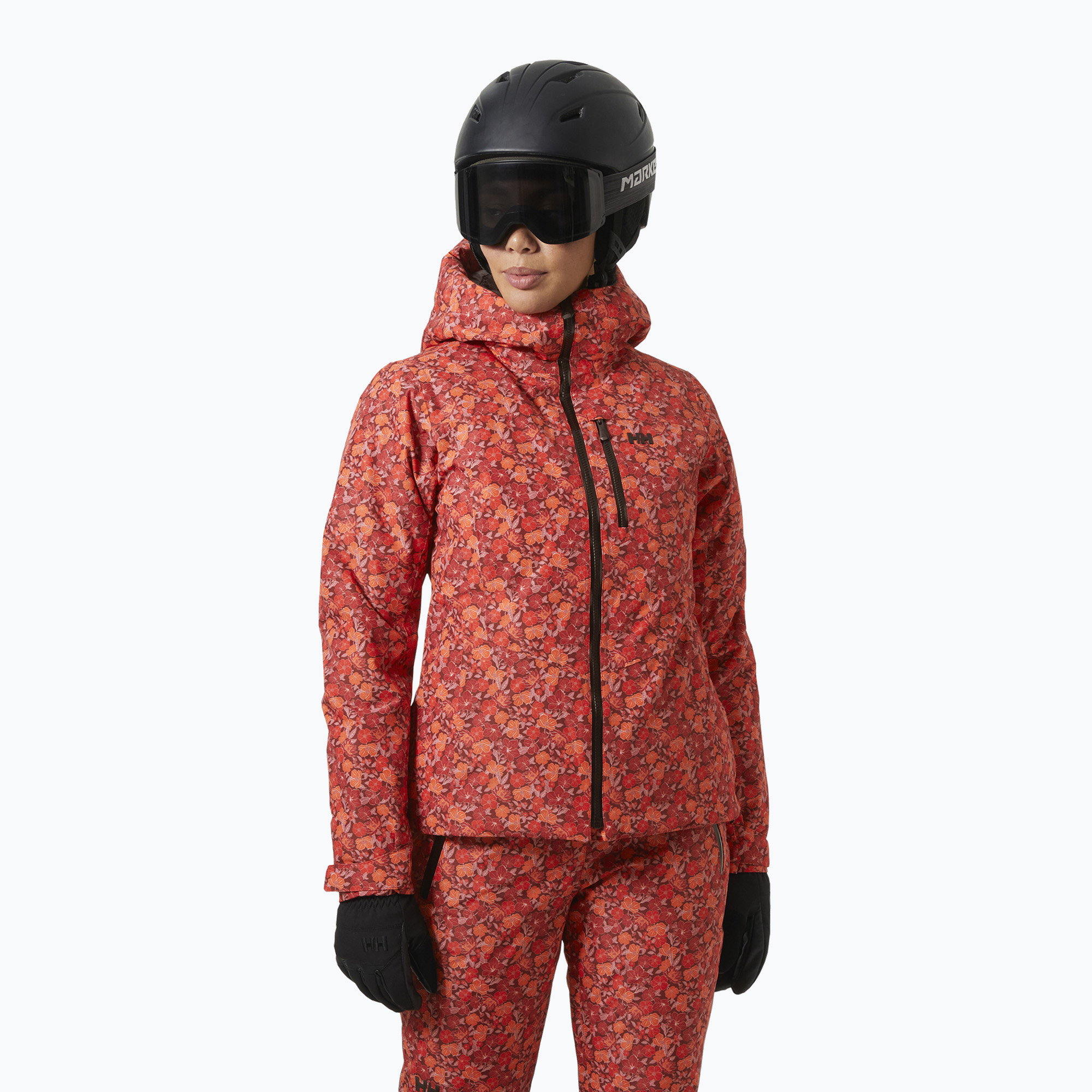 Дамско скиорско яке Helly Hansen Valdisere 3.0 red floral aop