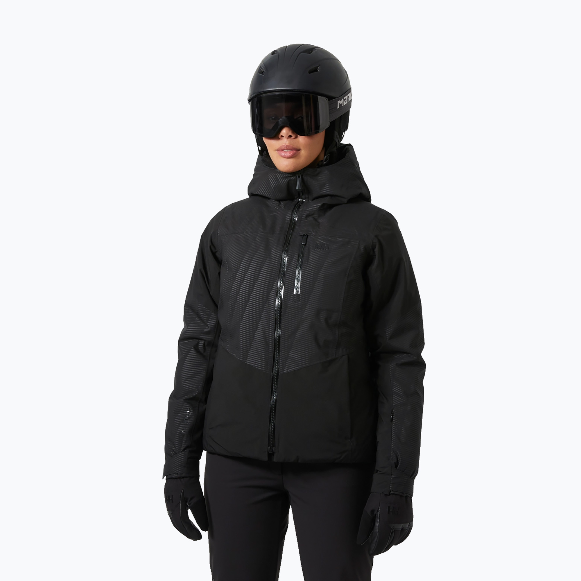 Дамско скиорско яке Helly Hansen Valdisere 3.0 black embossed stripes