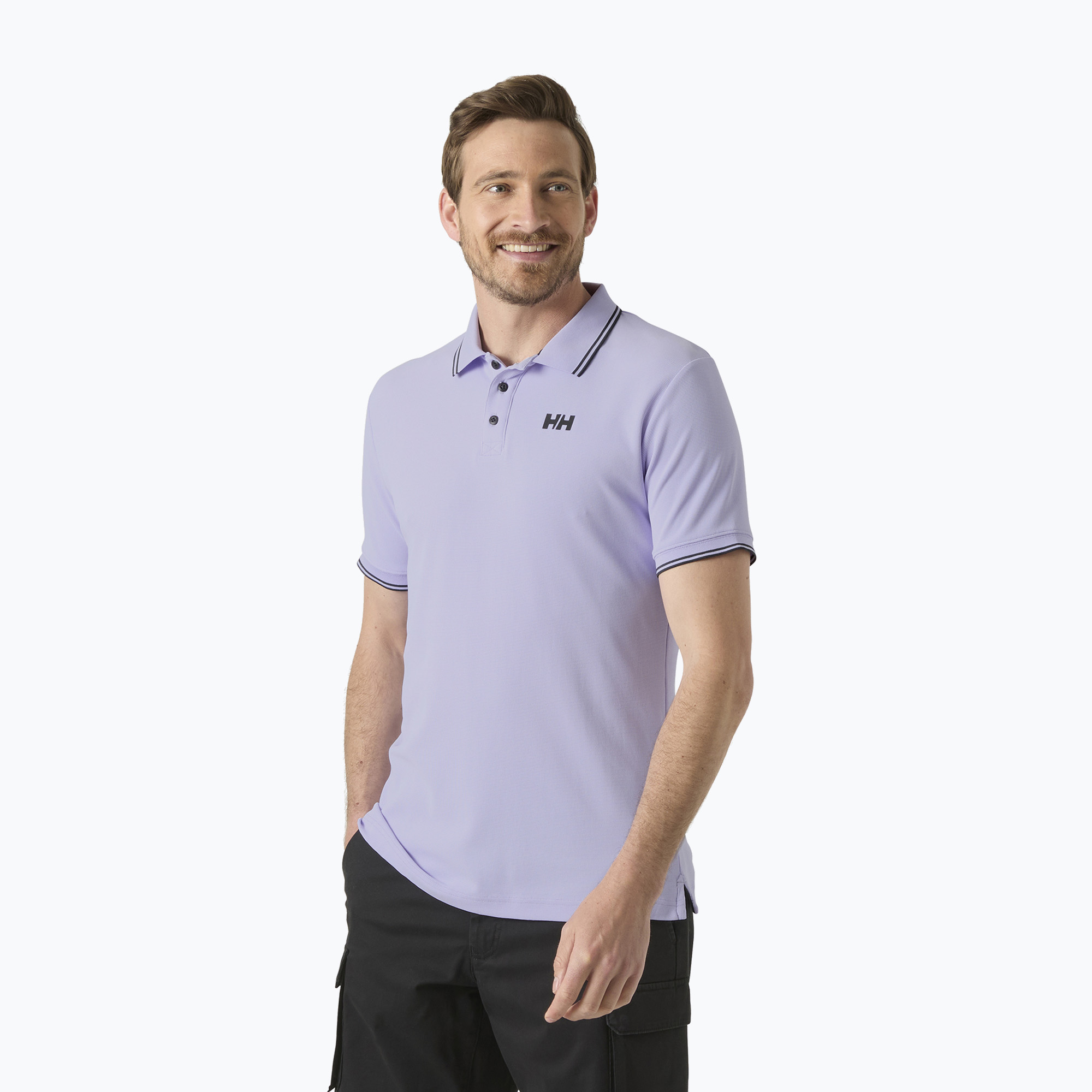 Мъжка поло тениска Helly Hansen Kos Polo bright lavender