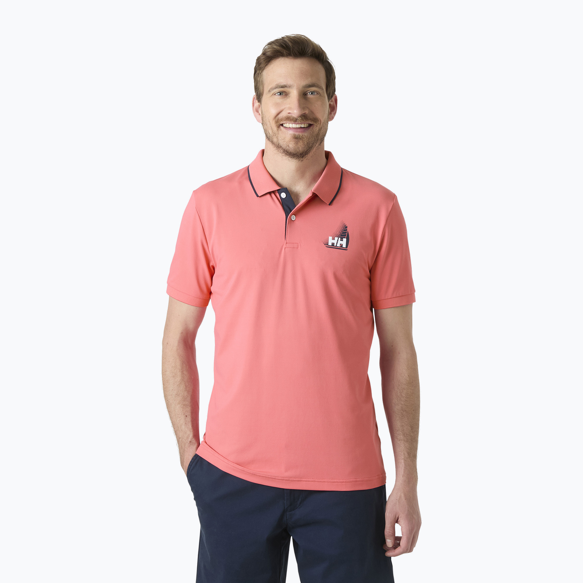 Koszulka polo męska Helly Hansen Hp Figari Polo sunset pink 