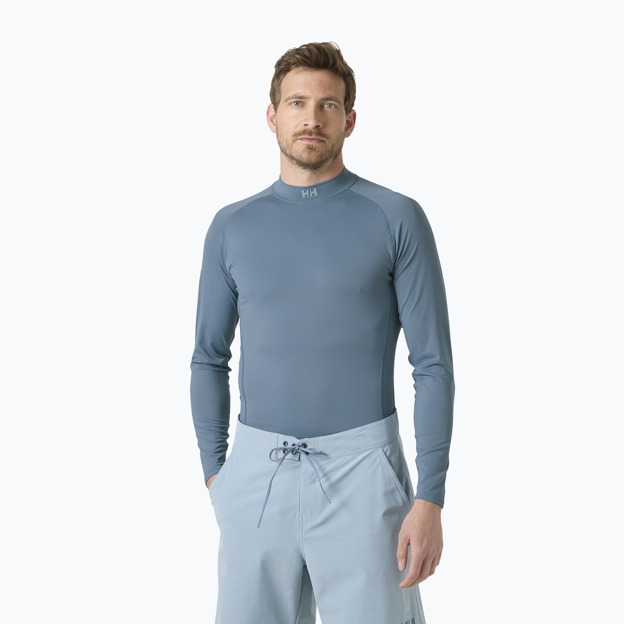 Мъжка блуза с дълъг ръкав за плуване Helly Hansen Waterwear Rashguard washed navy